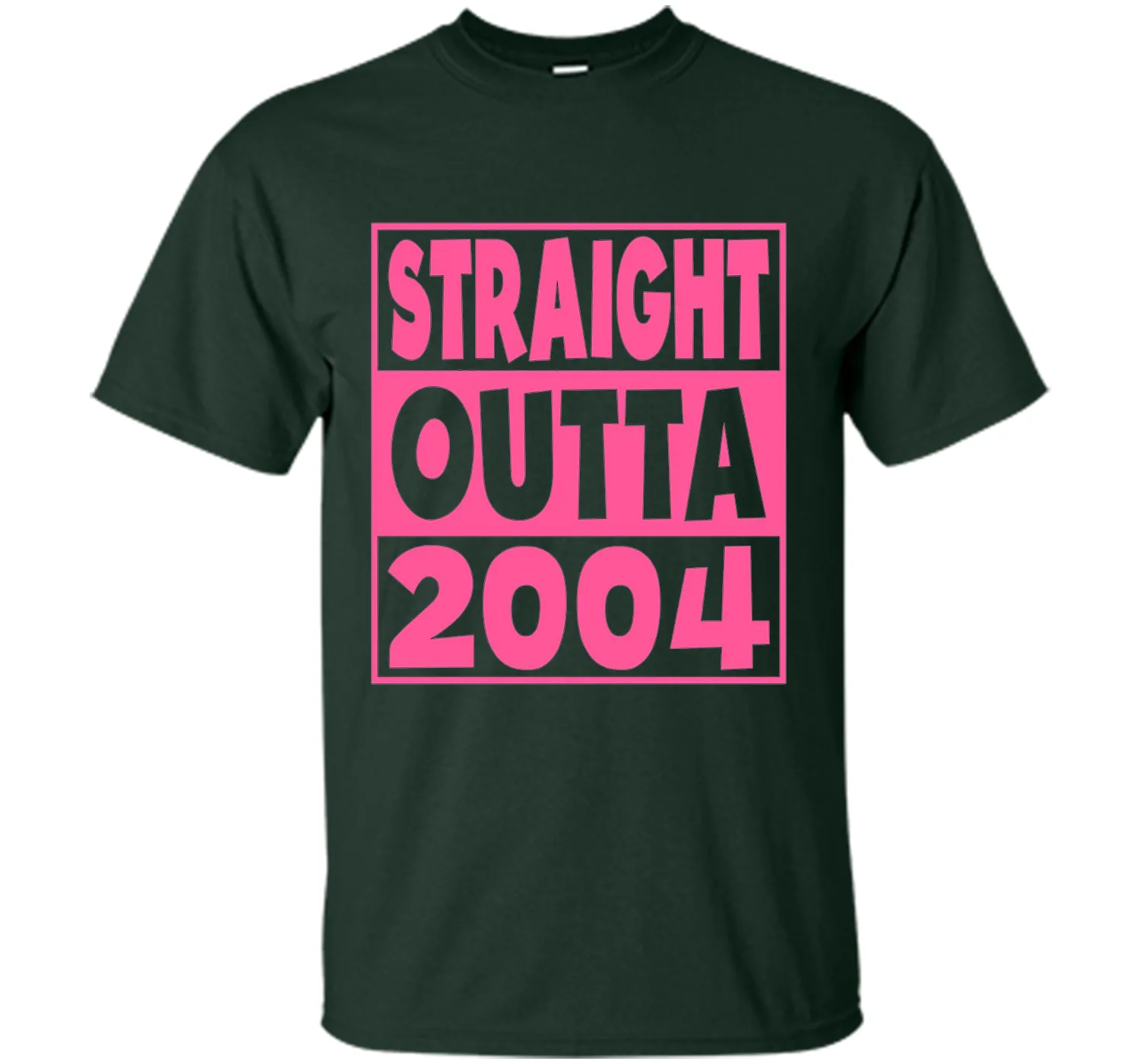 13th Birthday Gift T-Shirt Straight Outta 2004 Pink