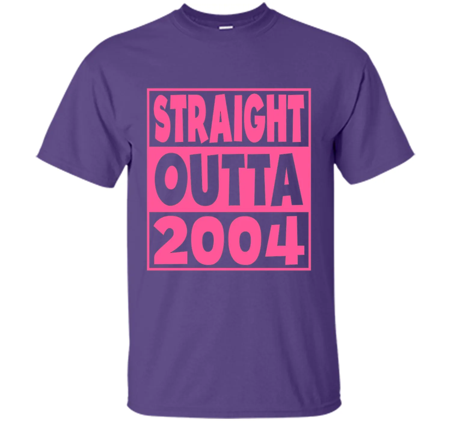 13th Birthday Gift T-Shirt Straight Outta 2004 Pink