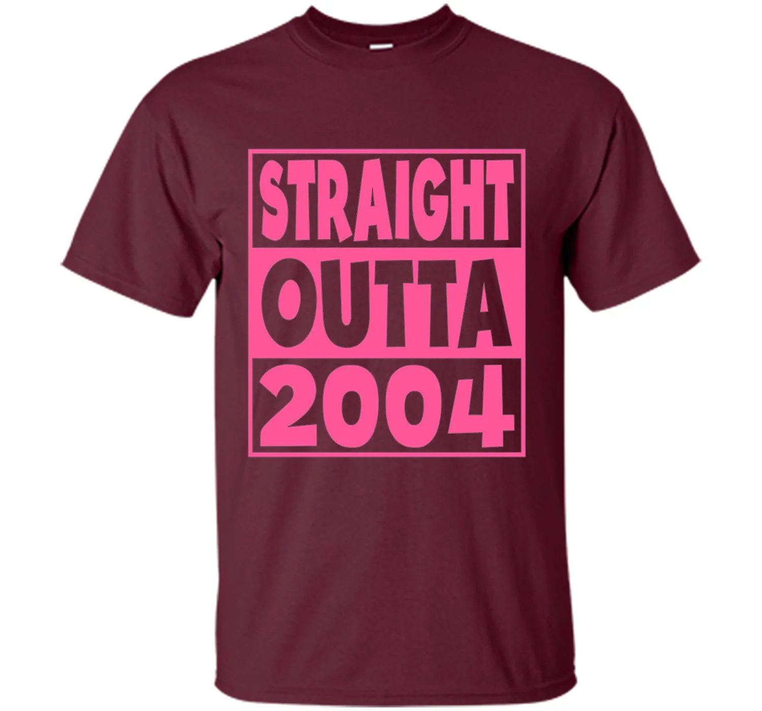 13th Birthday Gift T-Shirt Straight Outta 2004 Pink