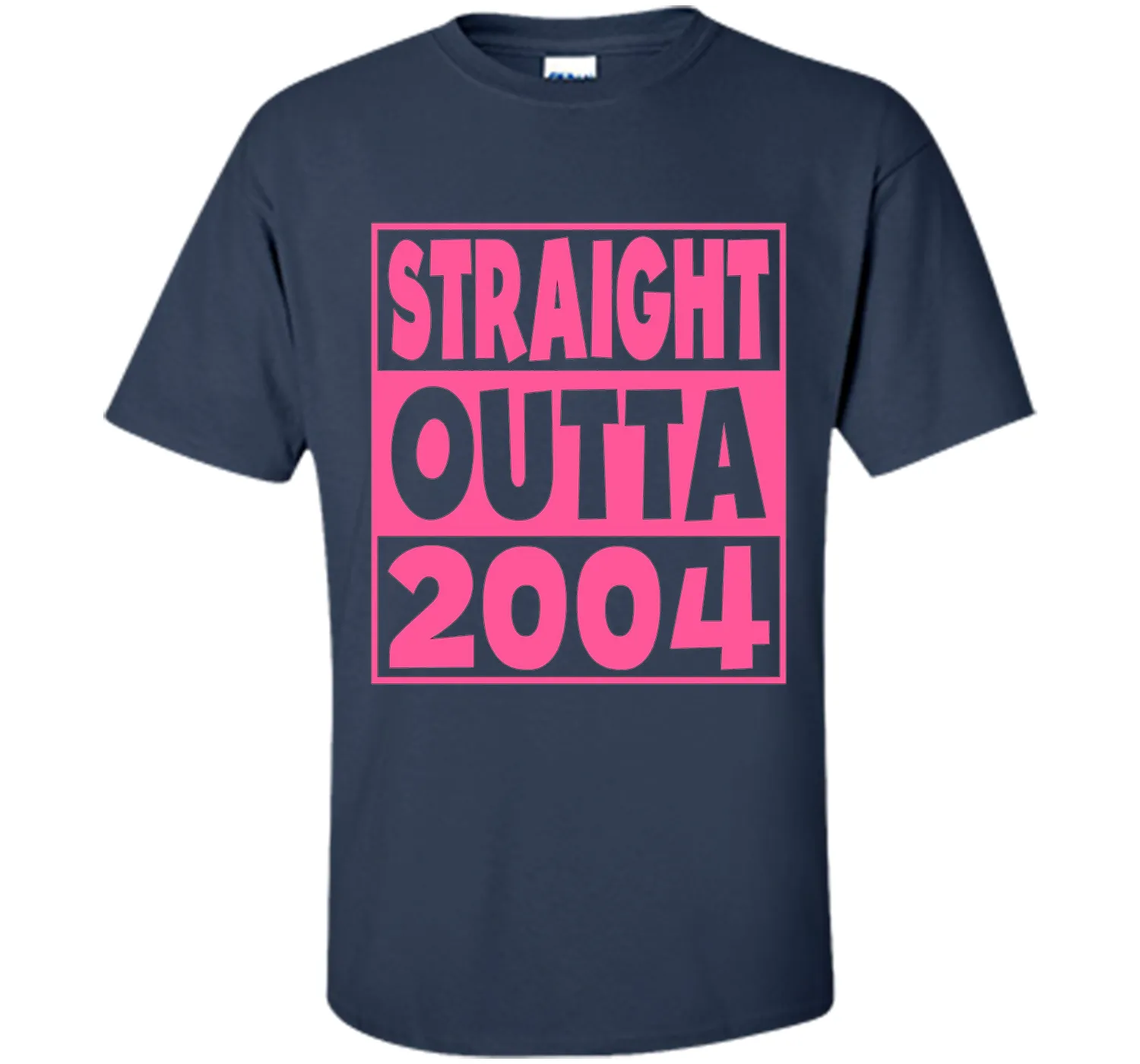 13th Birthday Gift T-Shirt Straight Outta 2004 Pink