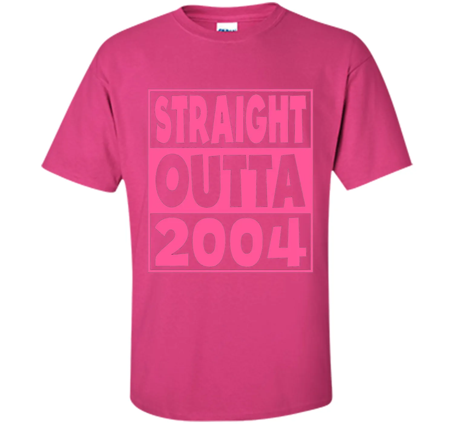 13th Birthday Gift T-Shirt Straight Outta 2004 Pink