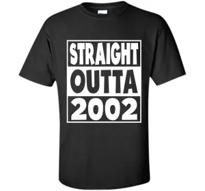 15th Birthday Gift T-Shirt Straight Outta 2002