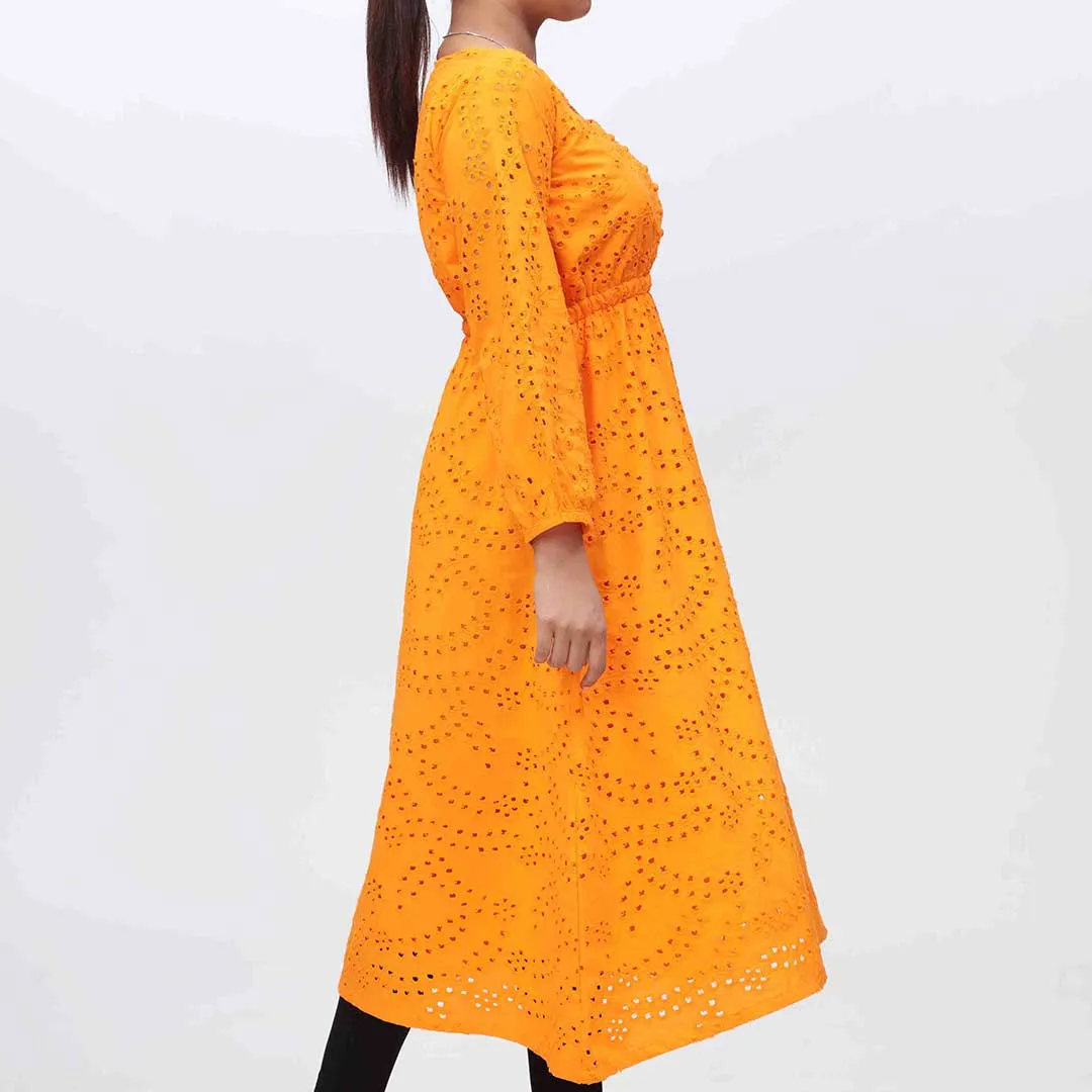 1PC- Schiflli Embroidered Chikankari Shirt PW3139