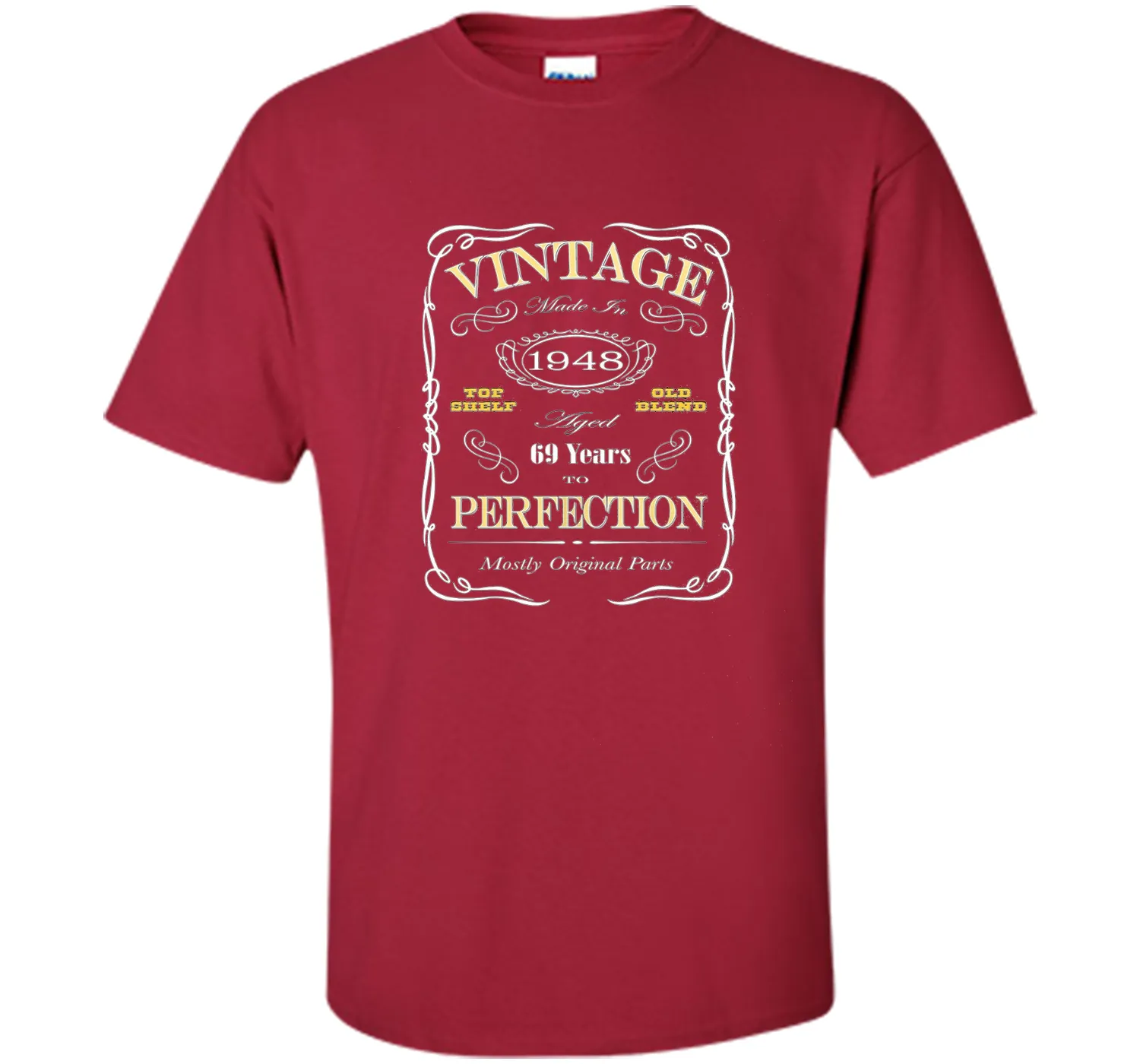 69th Birthday Gift T-Shirt - Born In 1948 Vintage Style