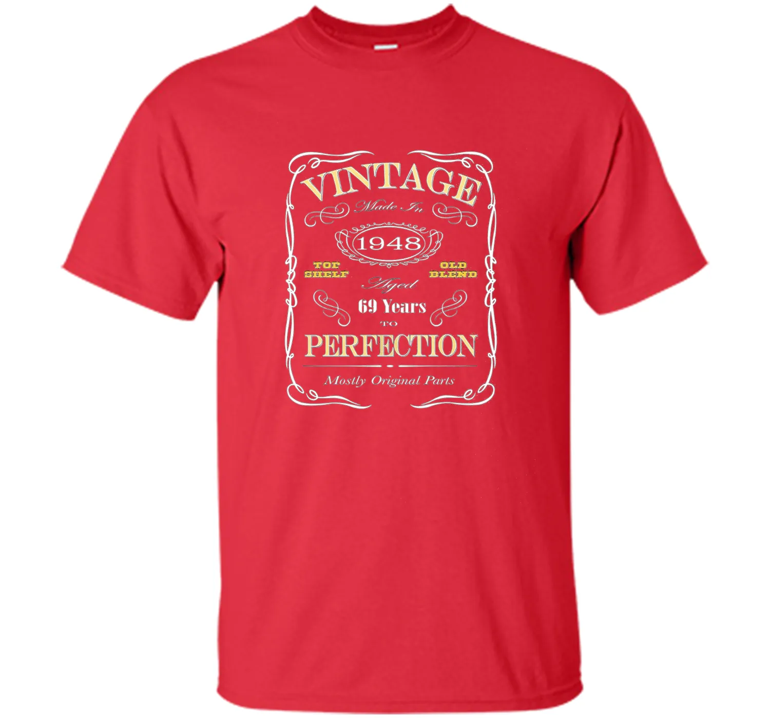 69th Birthday Gift T-Shirt - Born In 1948 Vintage Style
