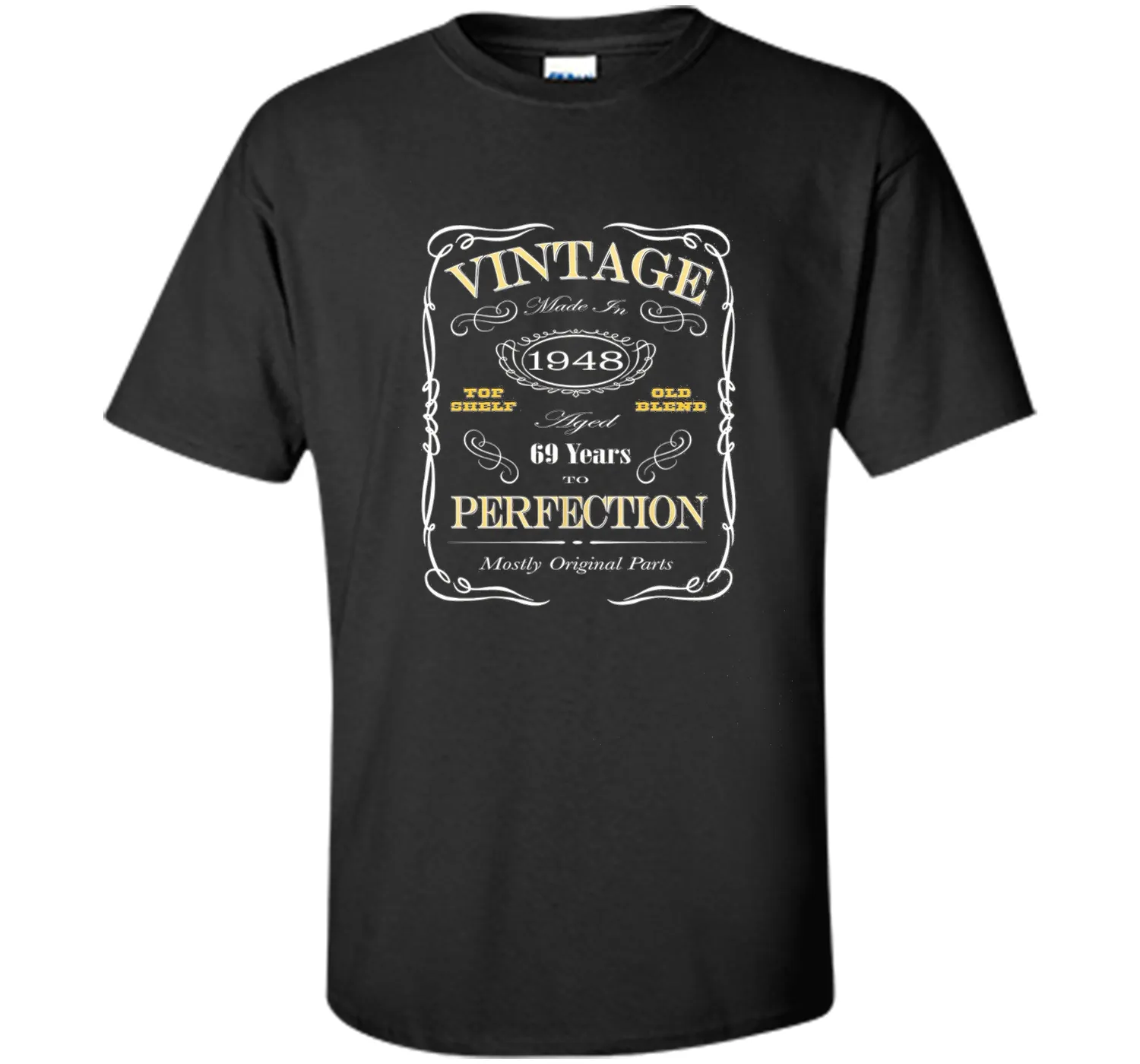 69th Birthday Gift T-Shirt - Born In 1948 Vintage Style