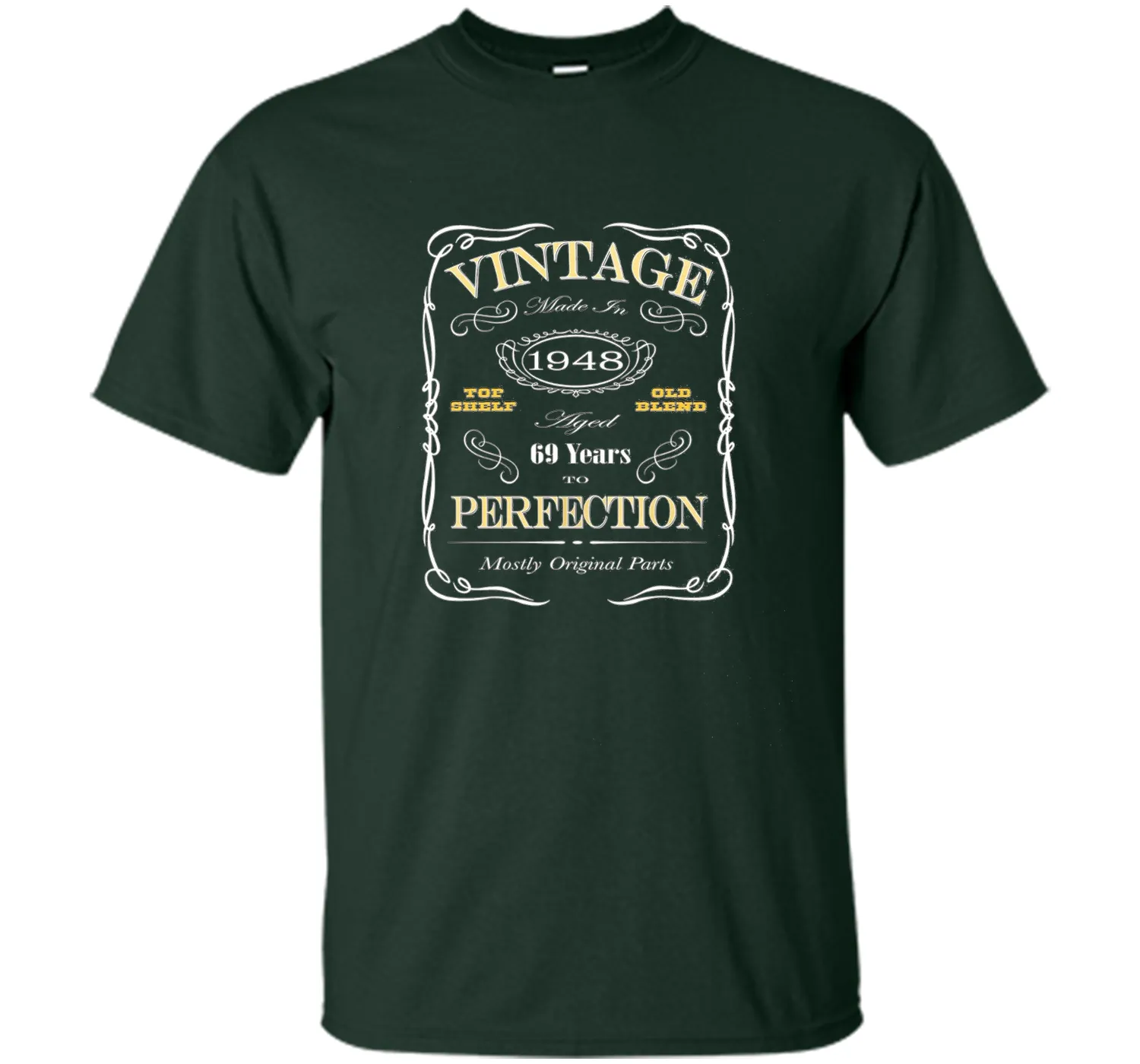 69th Birthday Gift T-Shirt - Born In 1948 Vintage Style