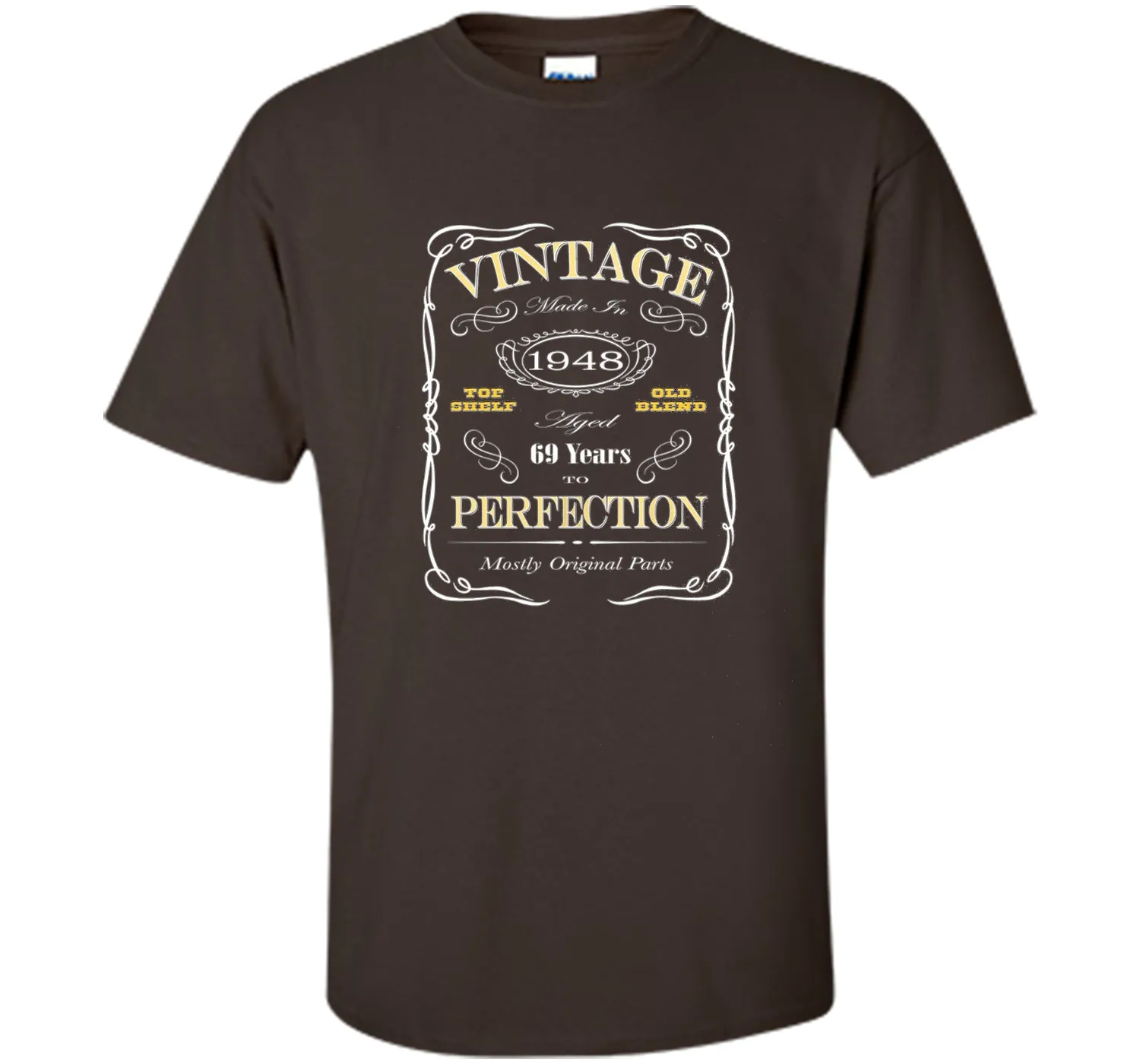 69th Birthday Gift T-Shirt - Born In 1948 Vintage Style