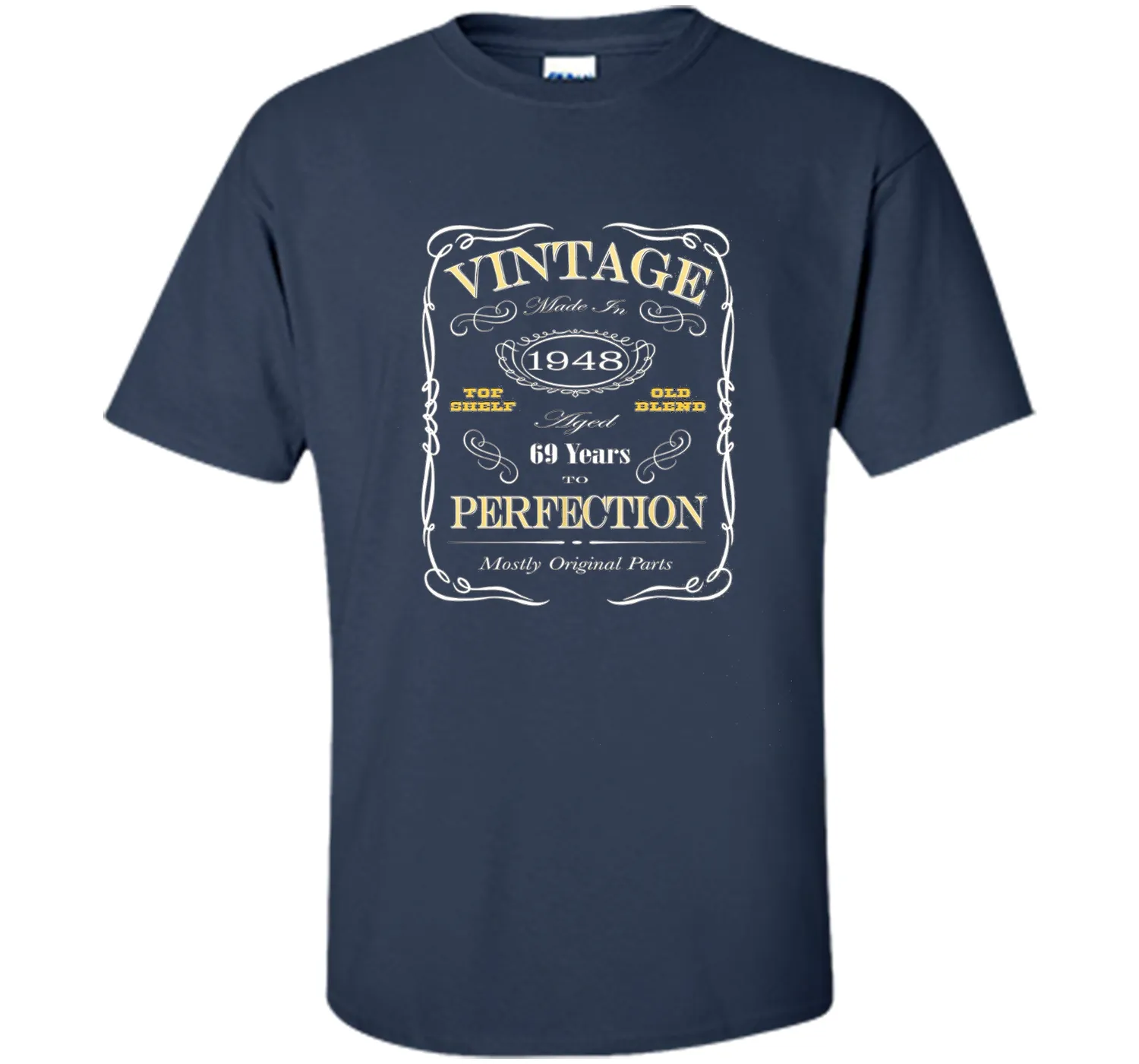 69th Birthday Gift T-Shirt - Born In 1948 Vintage Style