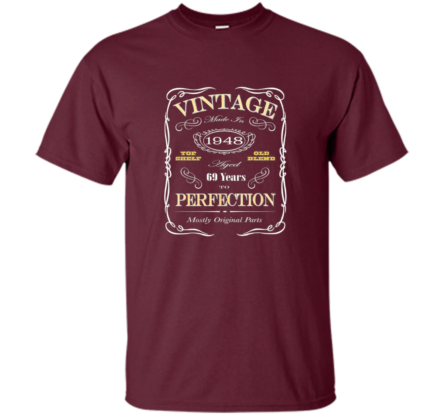 69th Birthday Gift T-Shirt - Born In 1948 Vintage Style