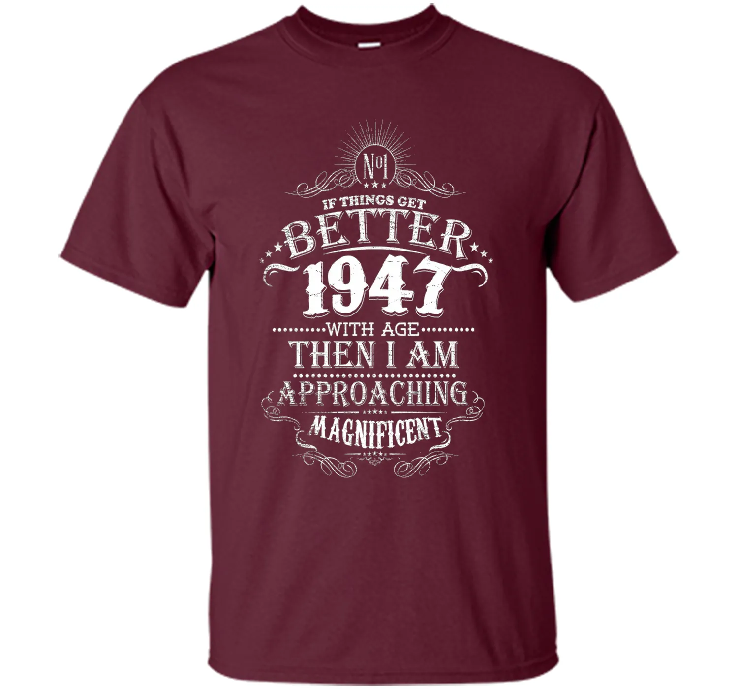 69th Years Old 1947 Vintage Awesome T-Shirt Gift Birthday