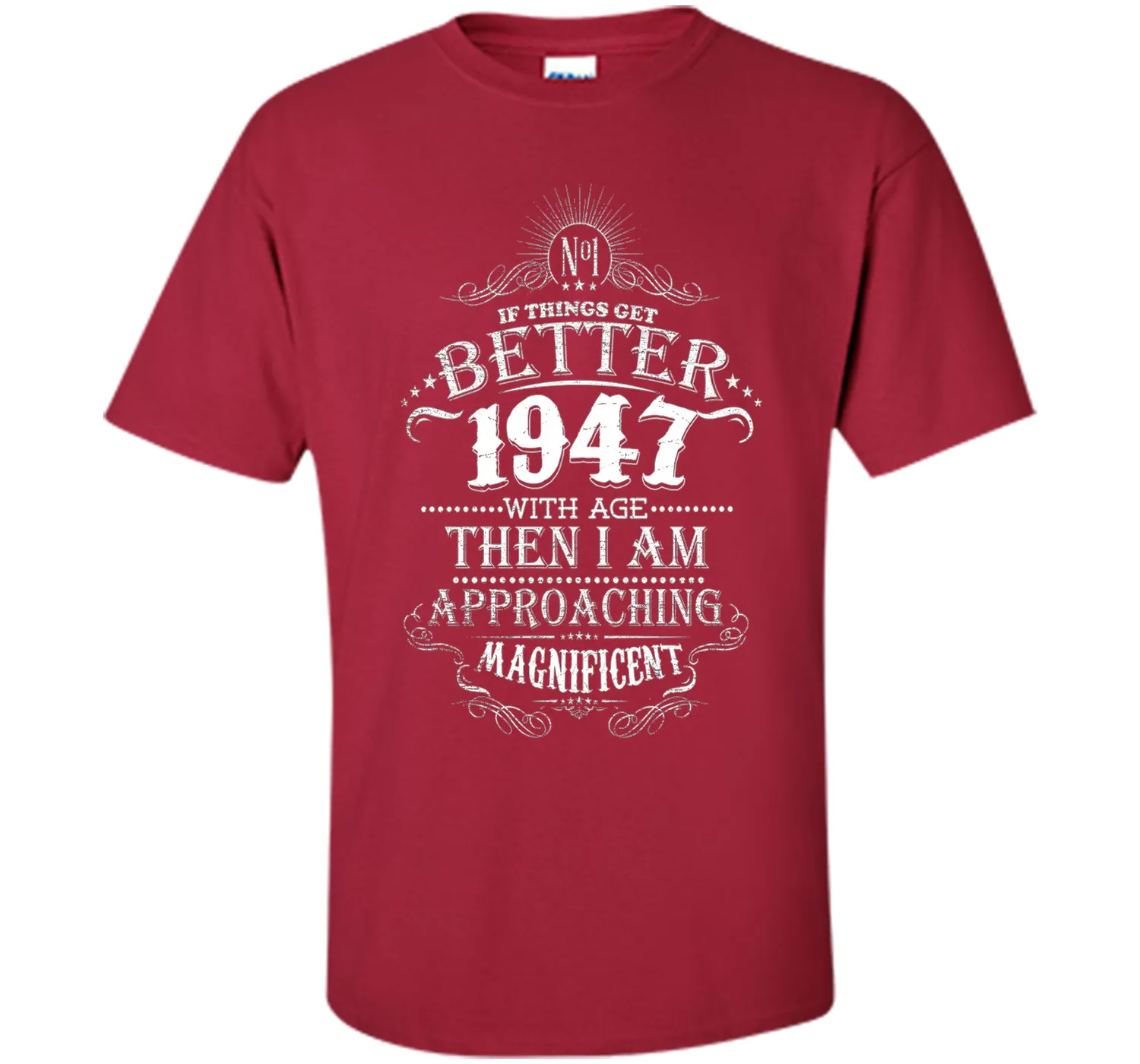 69th Years Old 1947 Vintage Awesome T-Shirt Gift Birthday