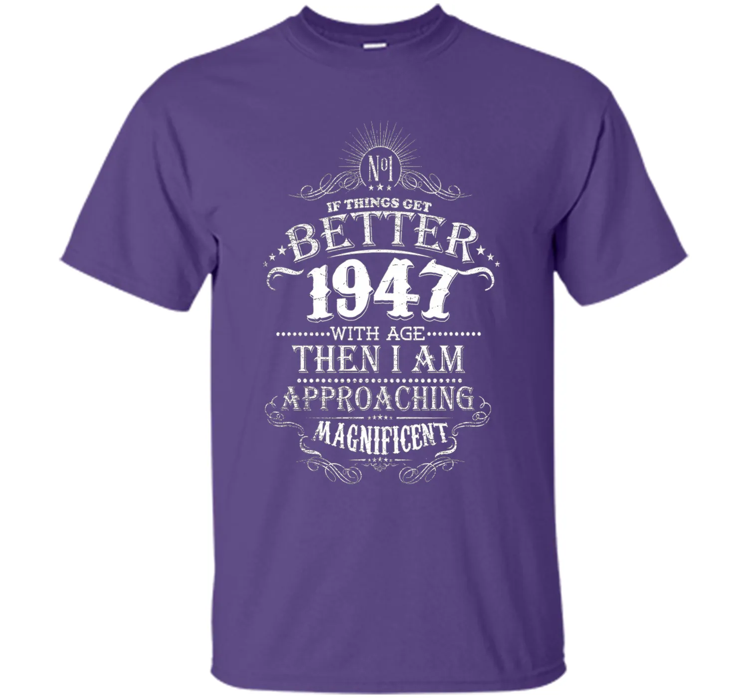69th Years Old 1947 Vintage Awesome T-Shirt Gift Birthday