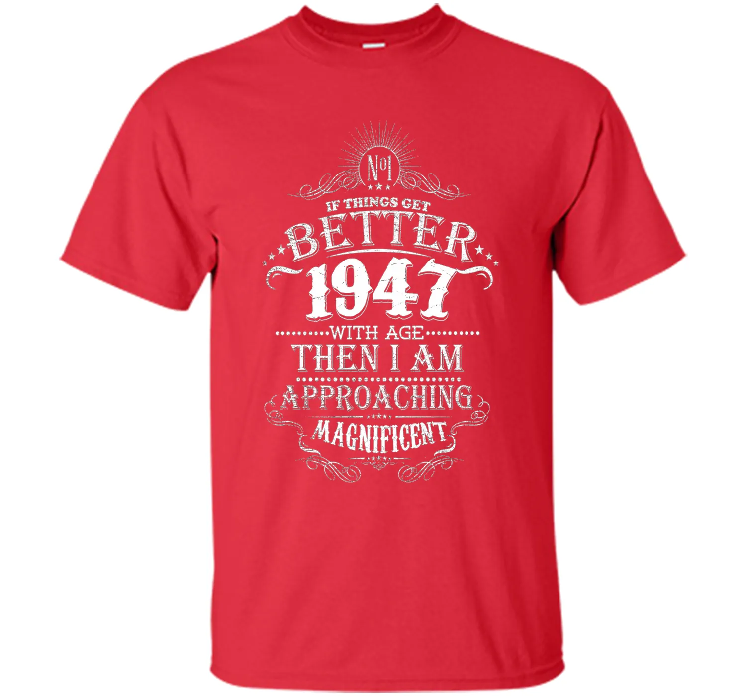 69th Years Old 1947 Vintage Awesome T-Shirt Gift Birthday