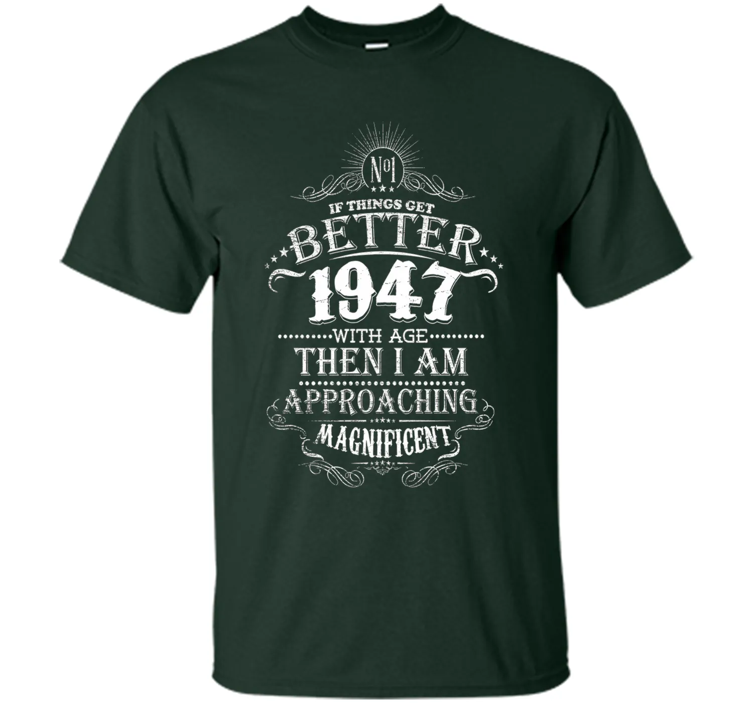 69th Years Old 1947 Vintage Awesome T-Shirt Gift Birthday