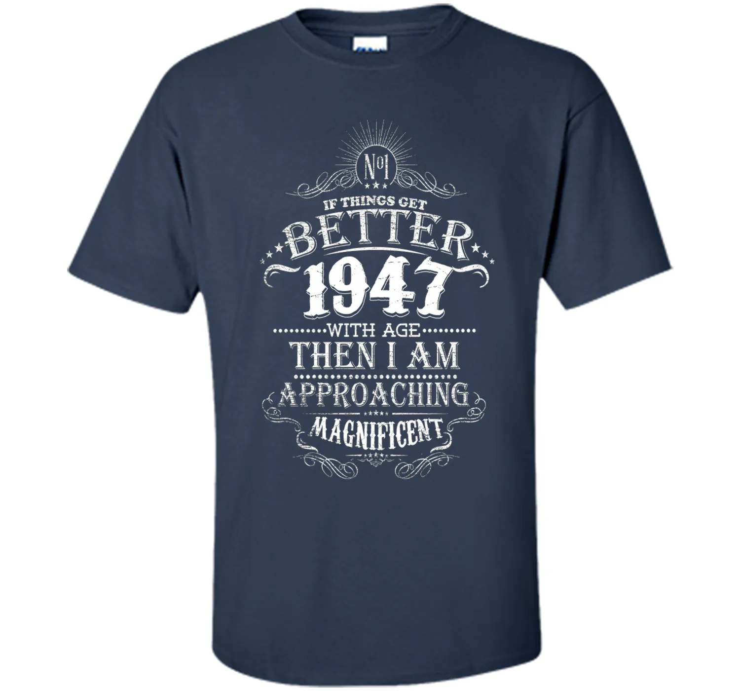 69th Years Old 1947 Vintage Awesome T-Shirt Gift Birthday