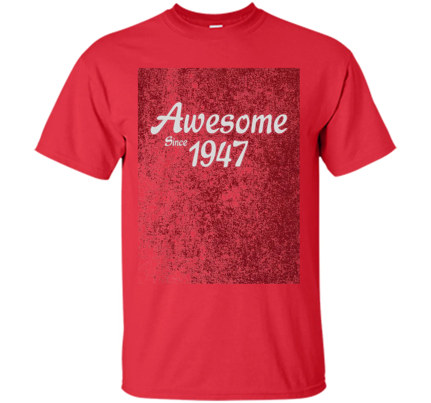 70th Birthday Gift T-Shirt Awesome Since 1947 (Fitted)