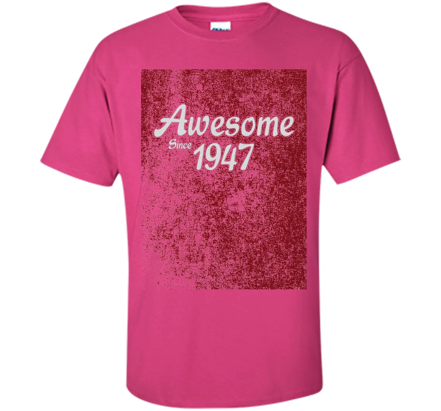 70th Birthday Gift T-Shirt Awesome Since 1947 (Fitted)
