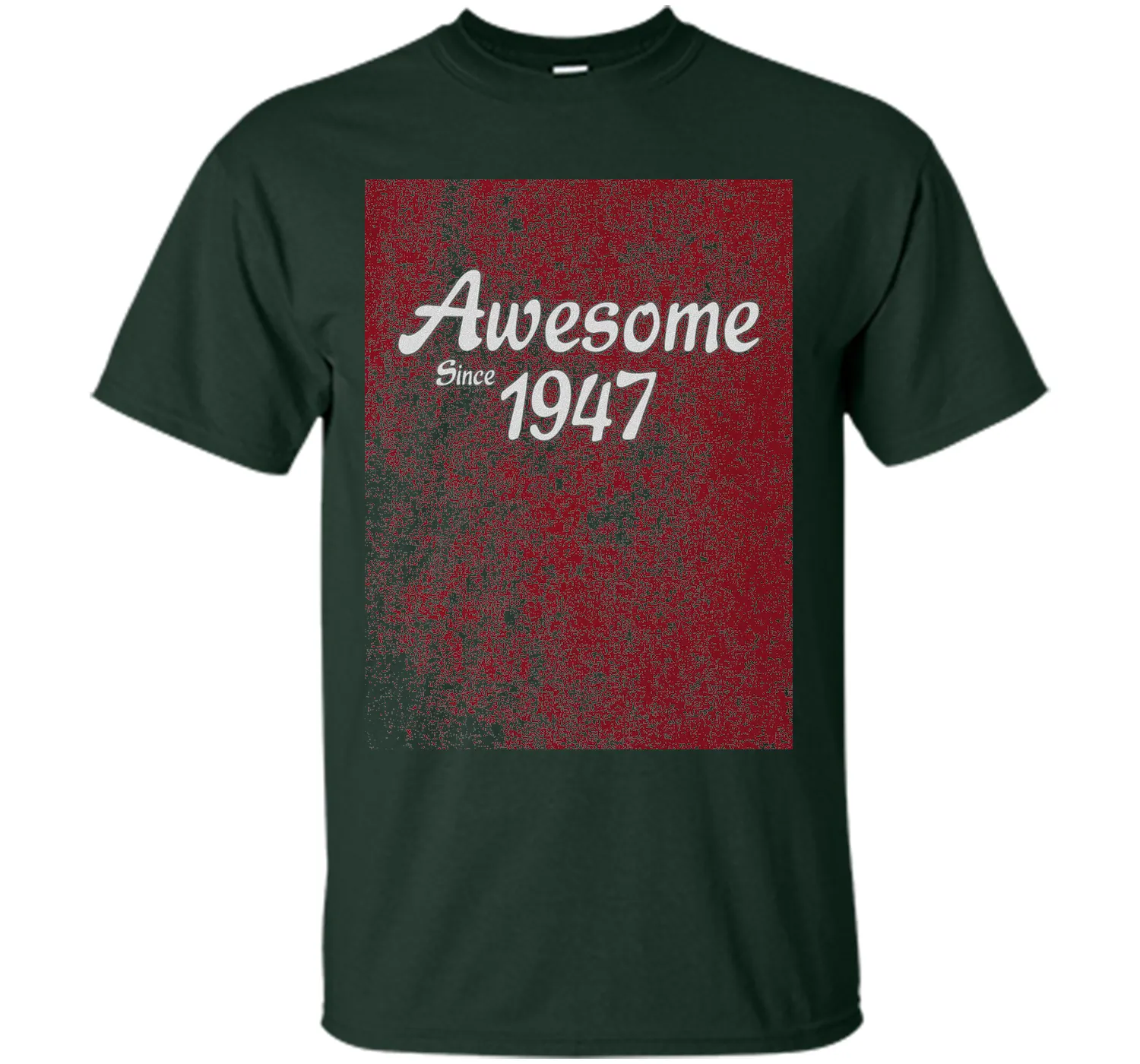 70th Birthday Gift T-Shirt Awesome Since 1947 (Fitted)