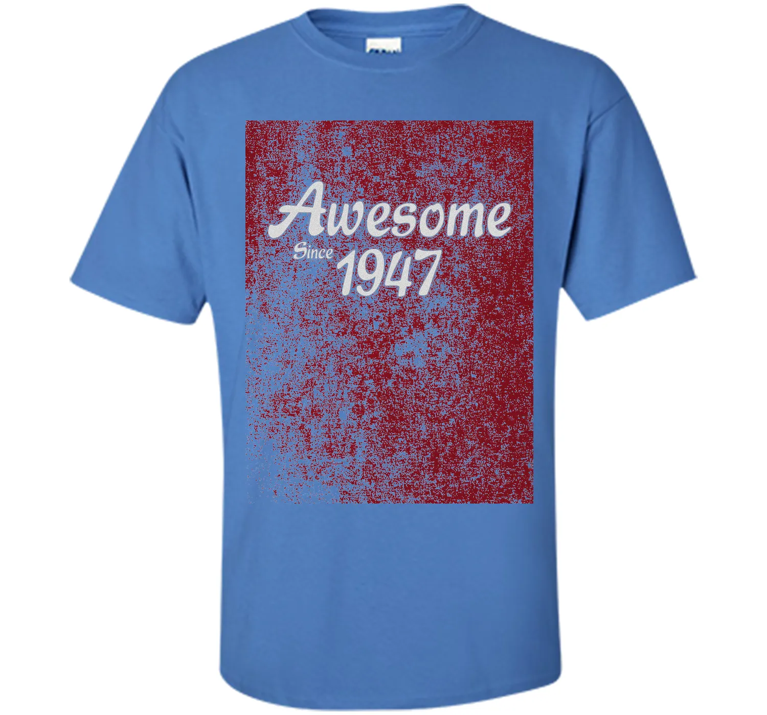 70th Birthday Gift T-Shirt Awesome Since 1947 (Fitted)
