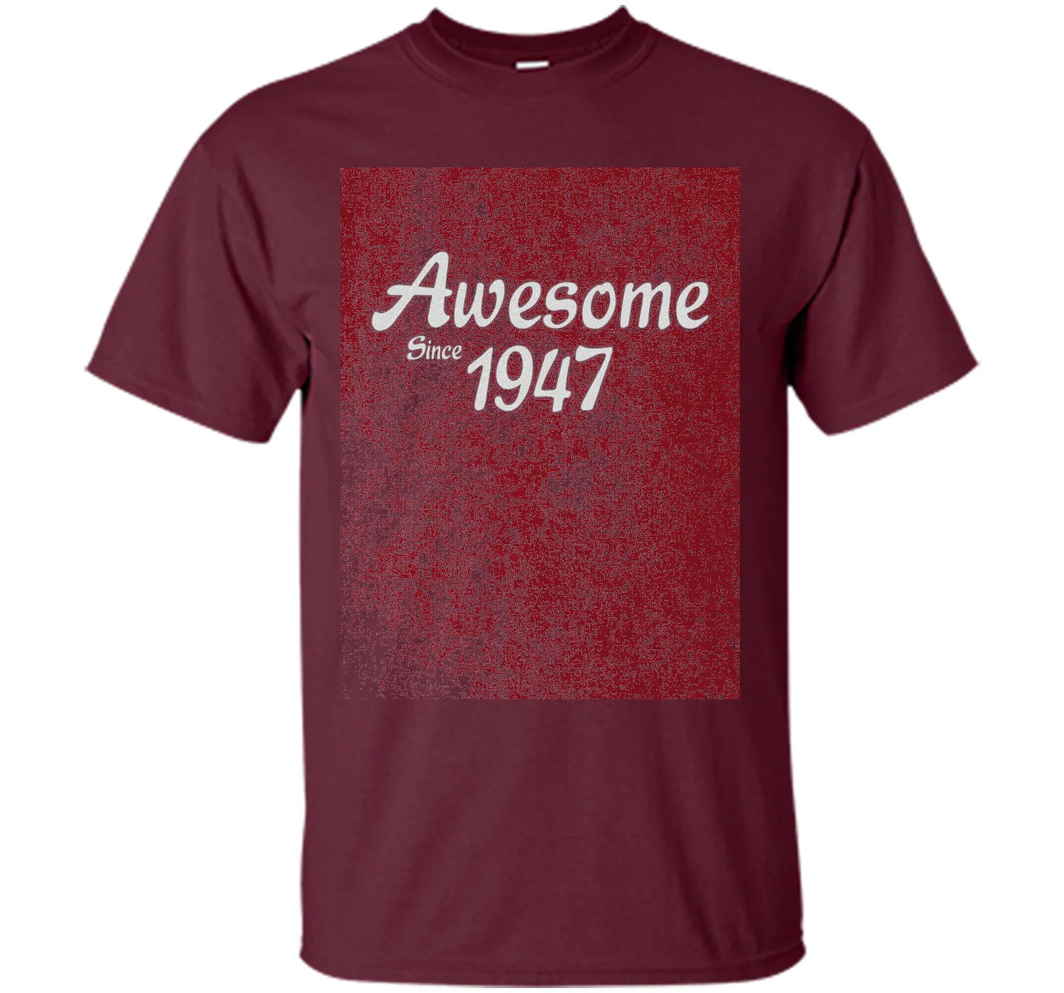 70th Birthday Gift T-Shirt Awesome Since 1947 (Fitted)