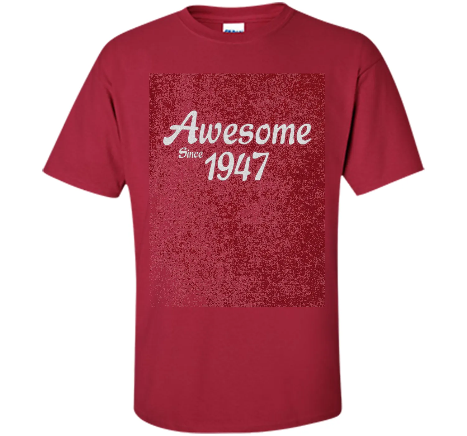 70th Birthday Gift T-Shirt Awesome Since 1947 (Fitted)