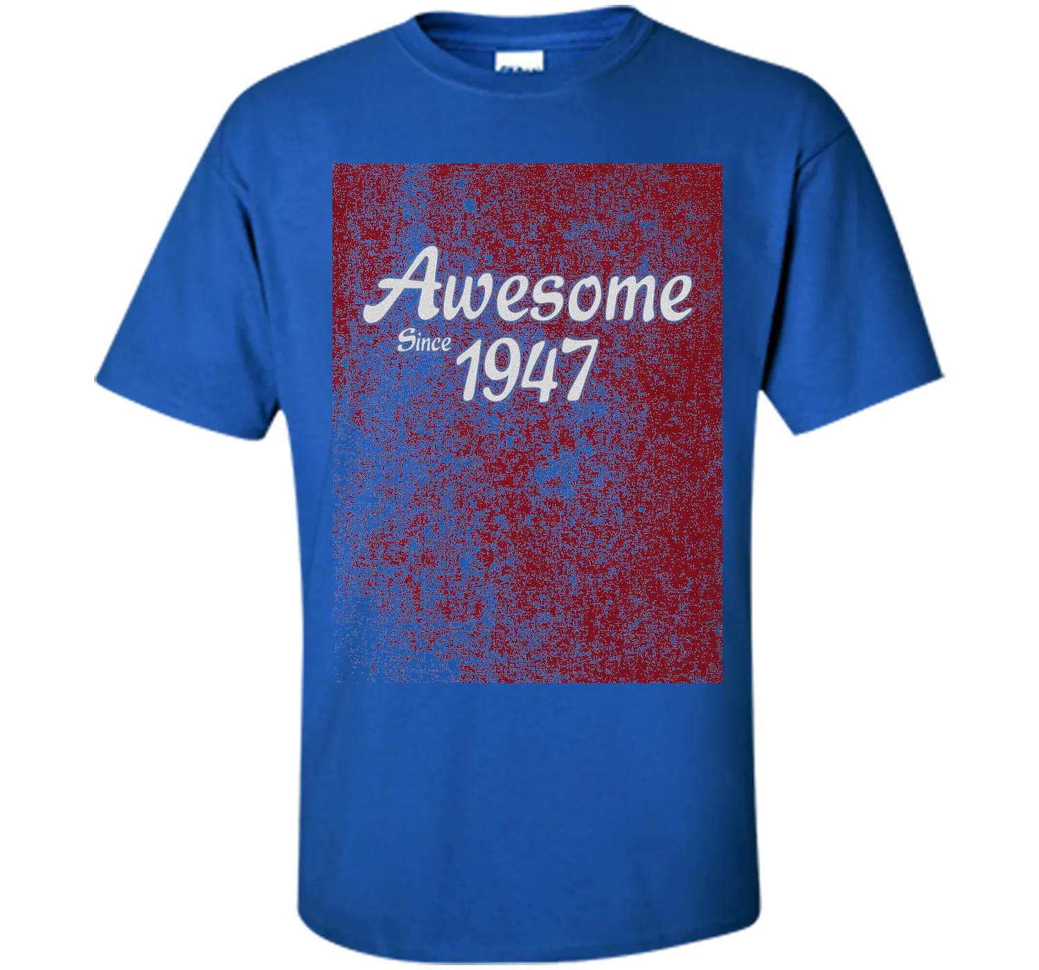 70th Birthday Gift T-Shirt Awesome Since 1947 (Fitted)