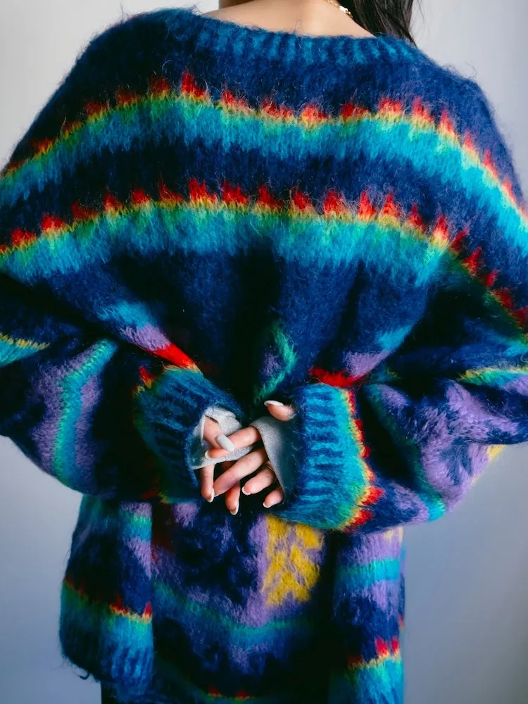 80s Vivid Knit Jacket
