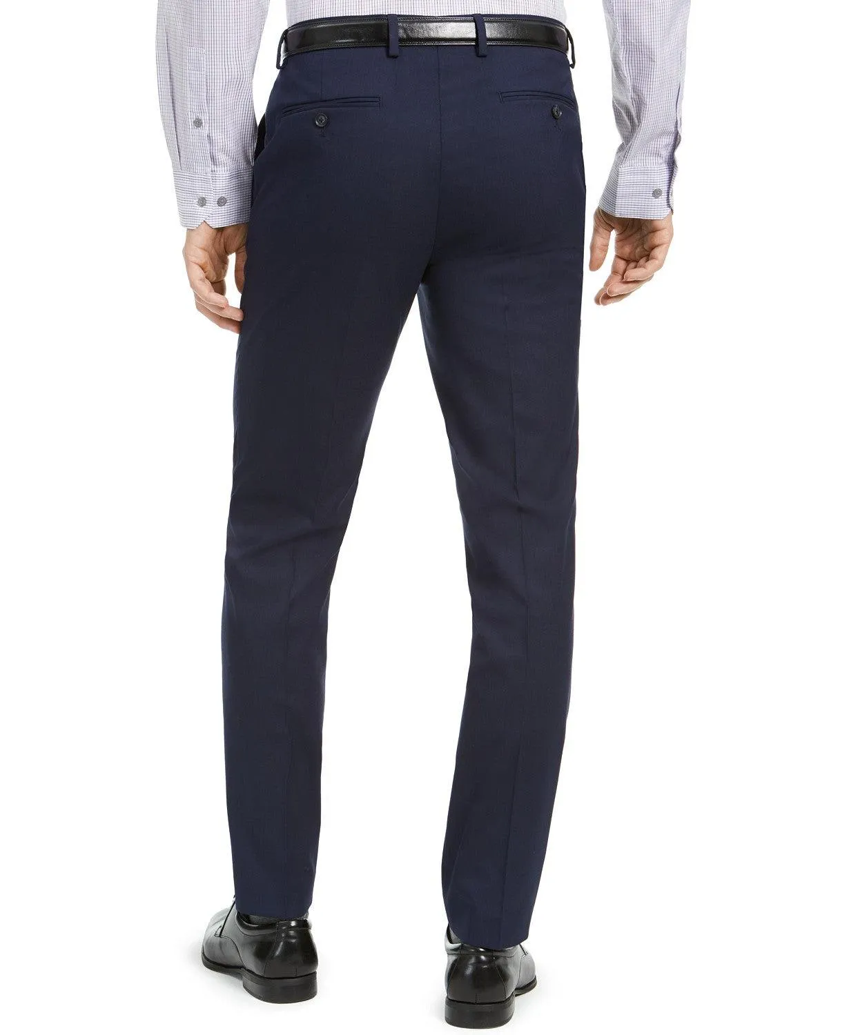 Alfani Mens Slim fit Dress Pants 38 / 30 Blue Solid