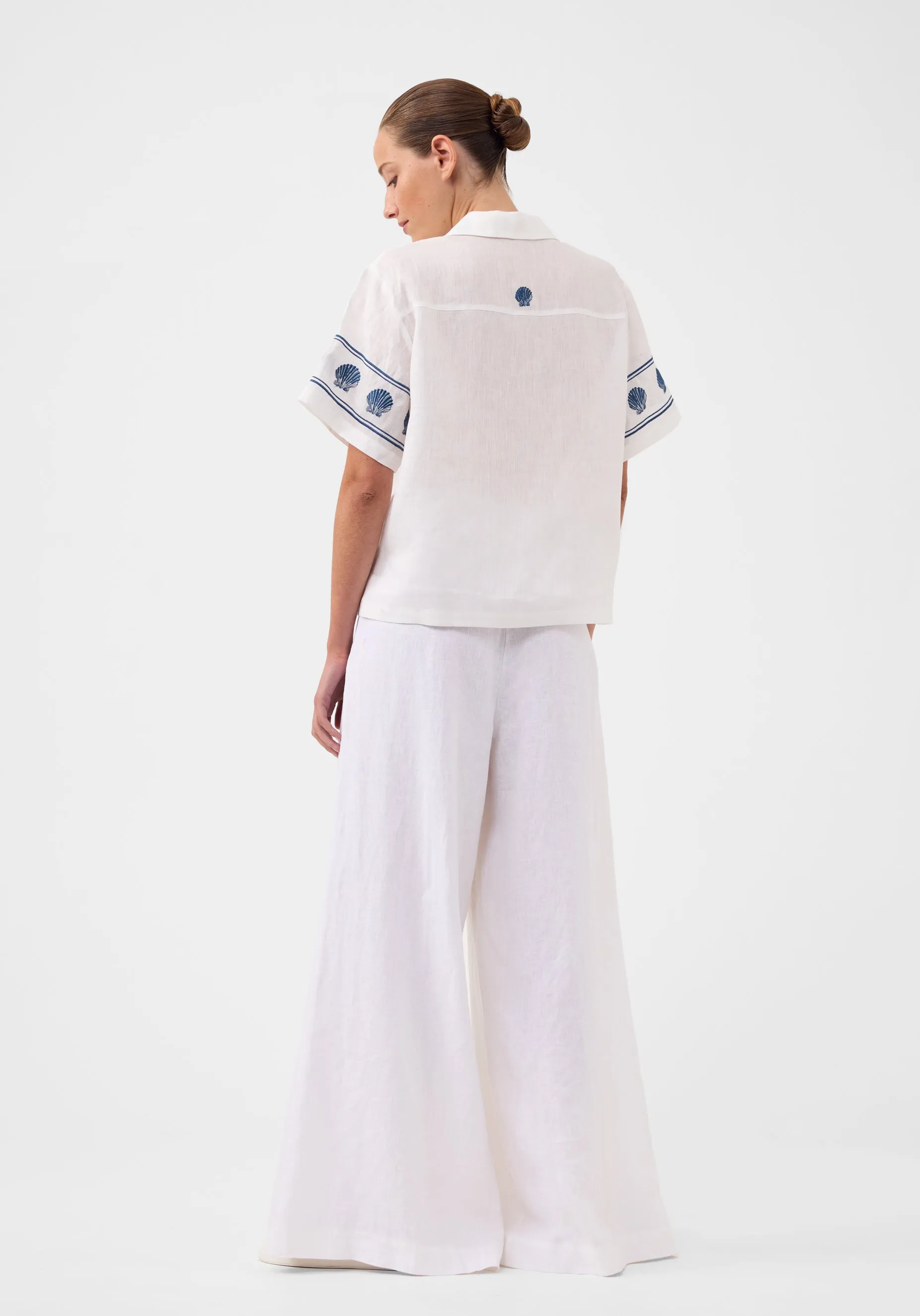 Alpheus Embroidered Shirt - White