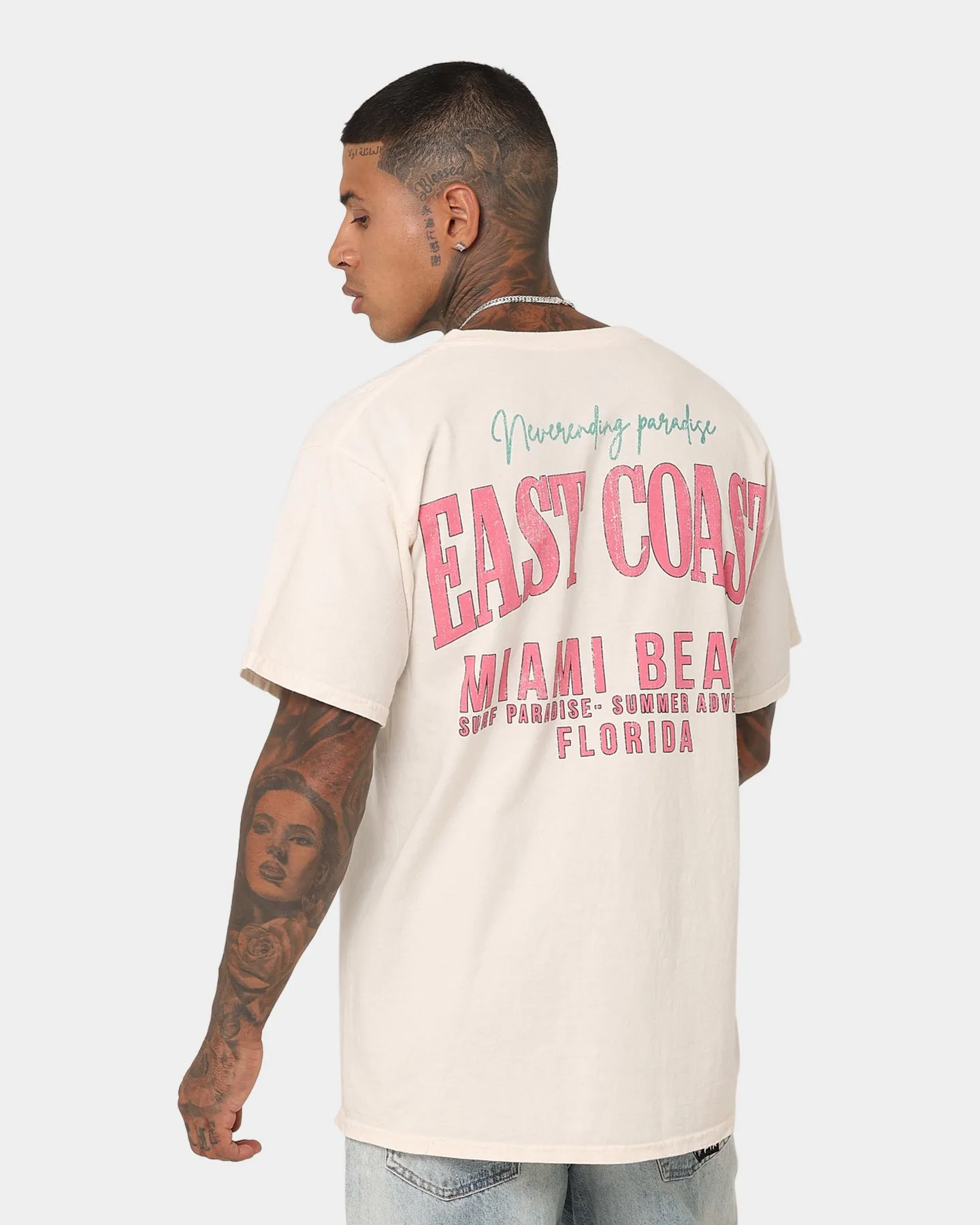 American Thrift Miami Beach Vintage T-Shirt Off White