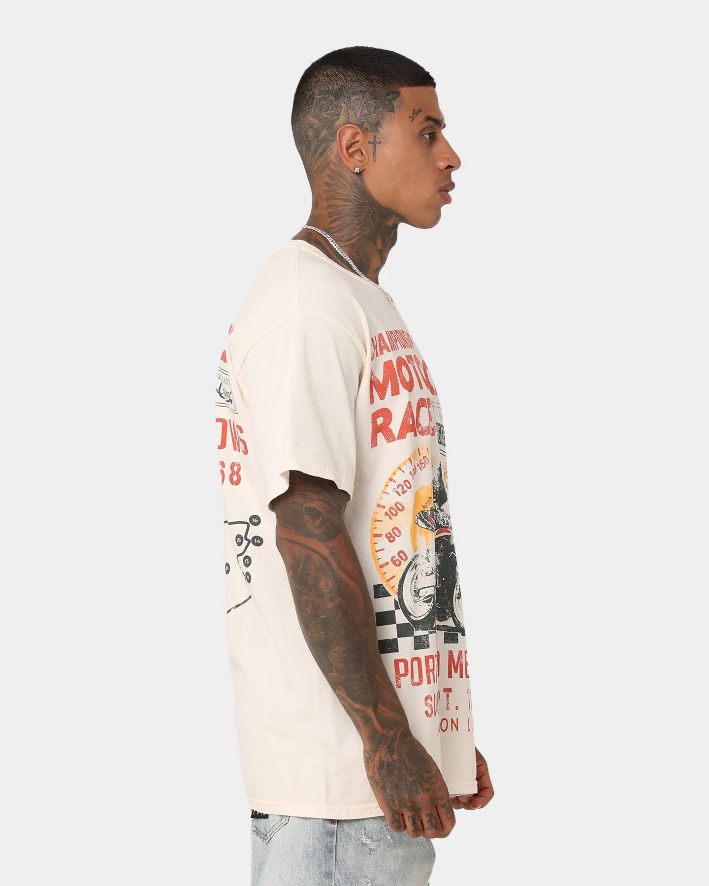 American Thrift Portland Meadows Vintage T-Shirt Off White