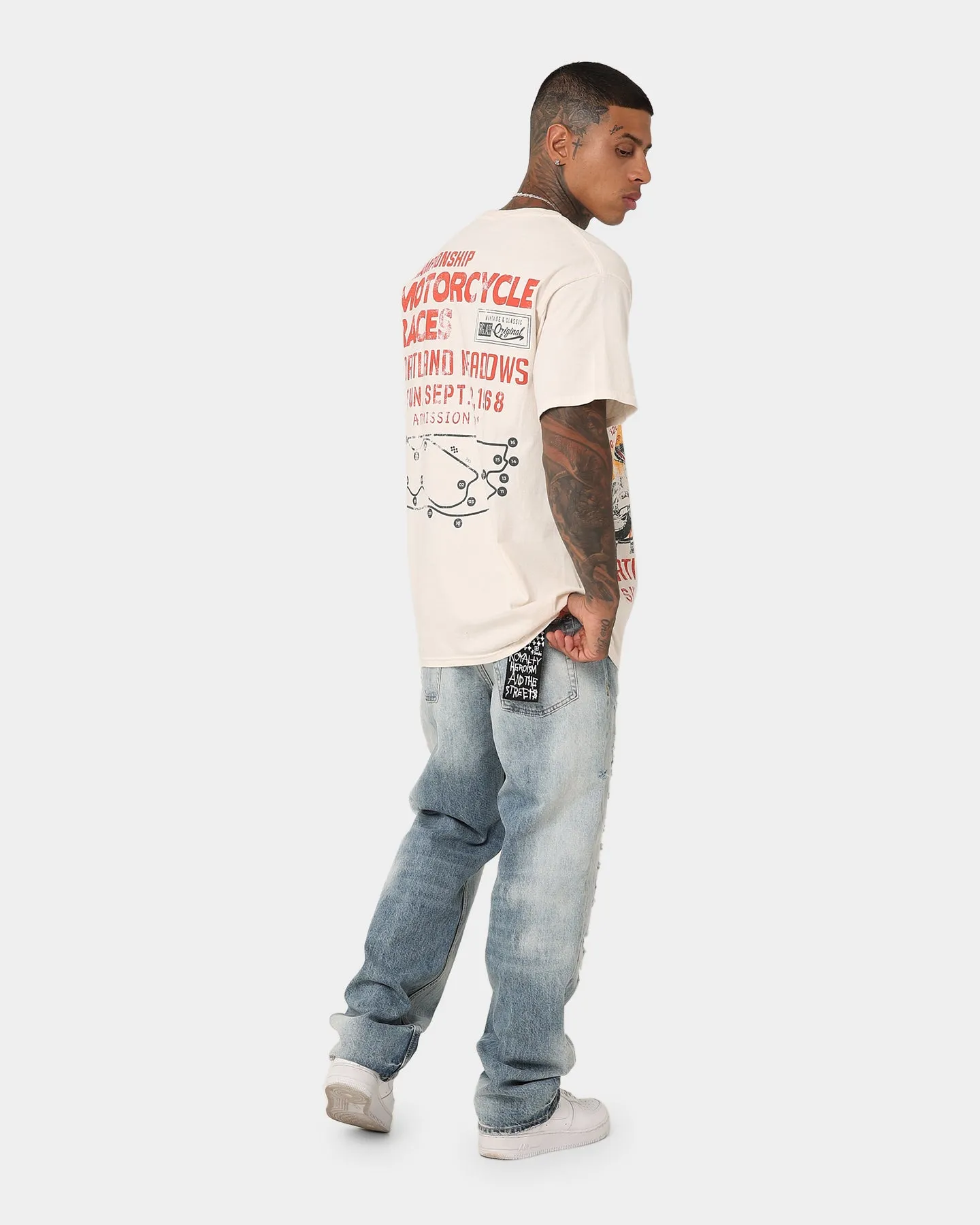 American Thrift Portland Meadows Vintage T-Shirt Off White