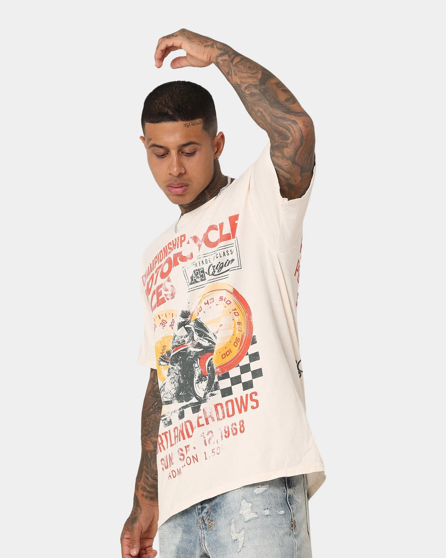 American Thrift Portland Meadows Vintage T-Shirt Off White
