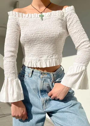 Ariana White Bell Sleeve (M)