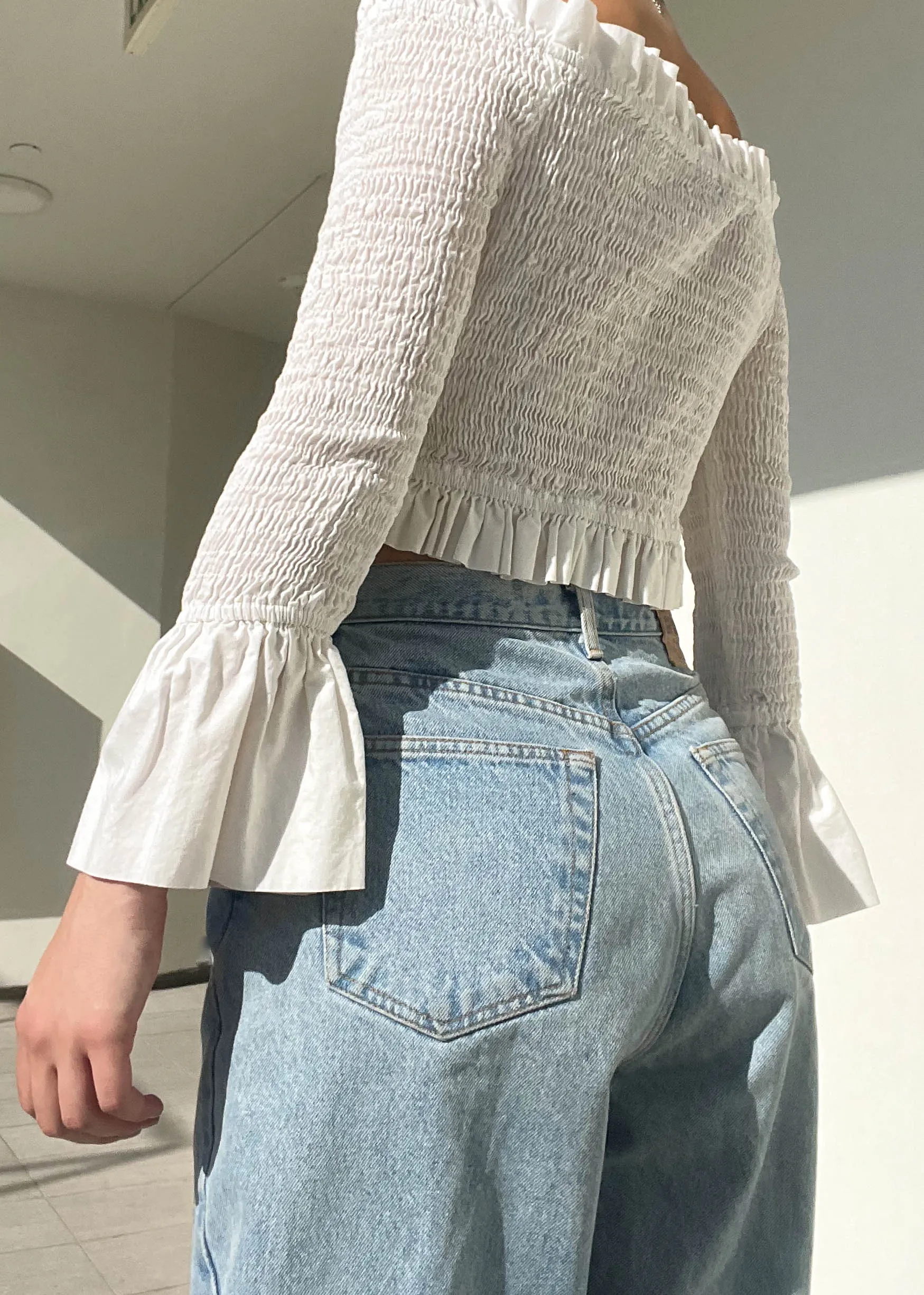 Ariana White Bell Sleeve (M)