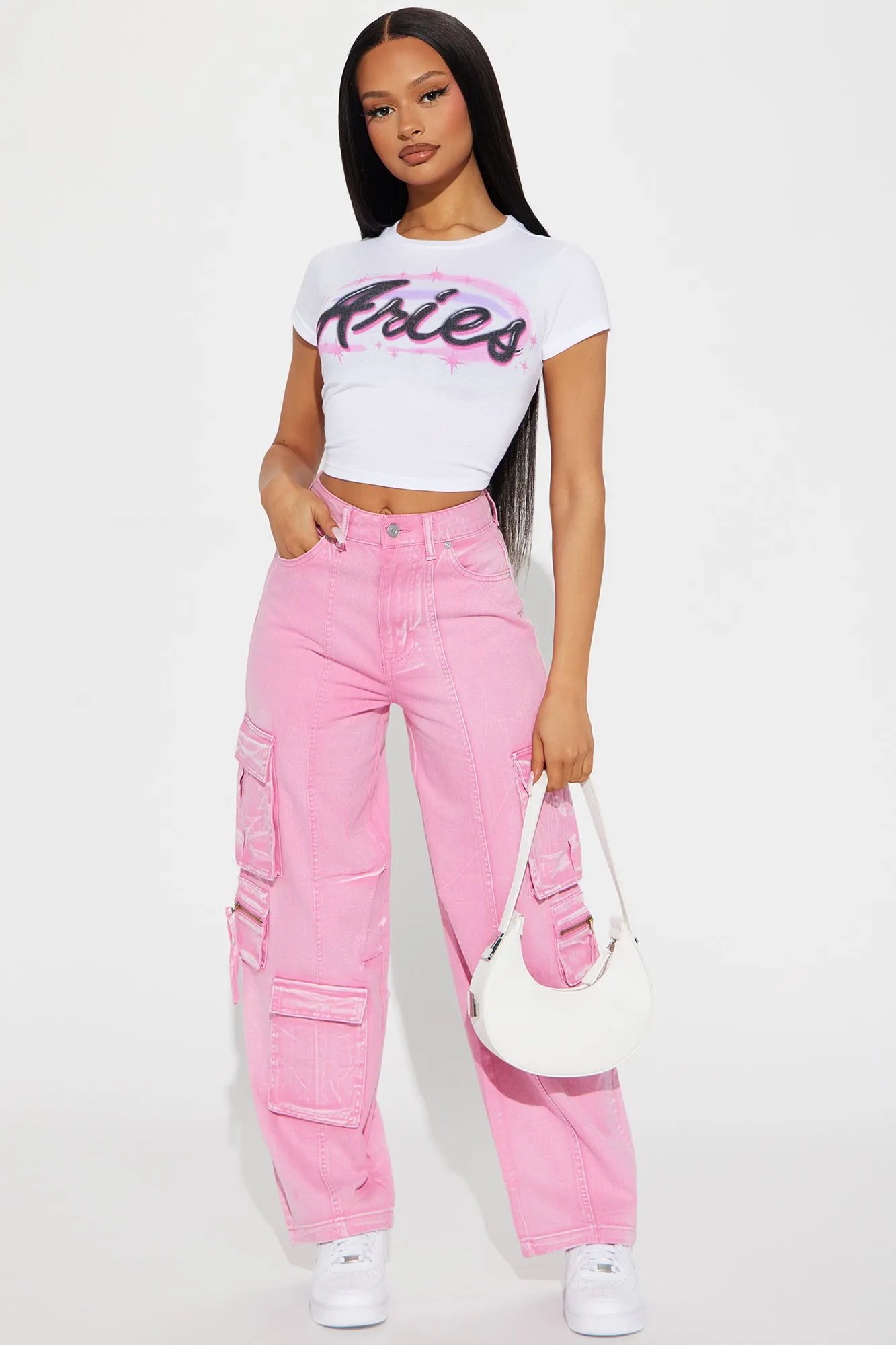 Aries Energy Fitted Tee - White