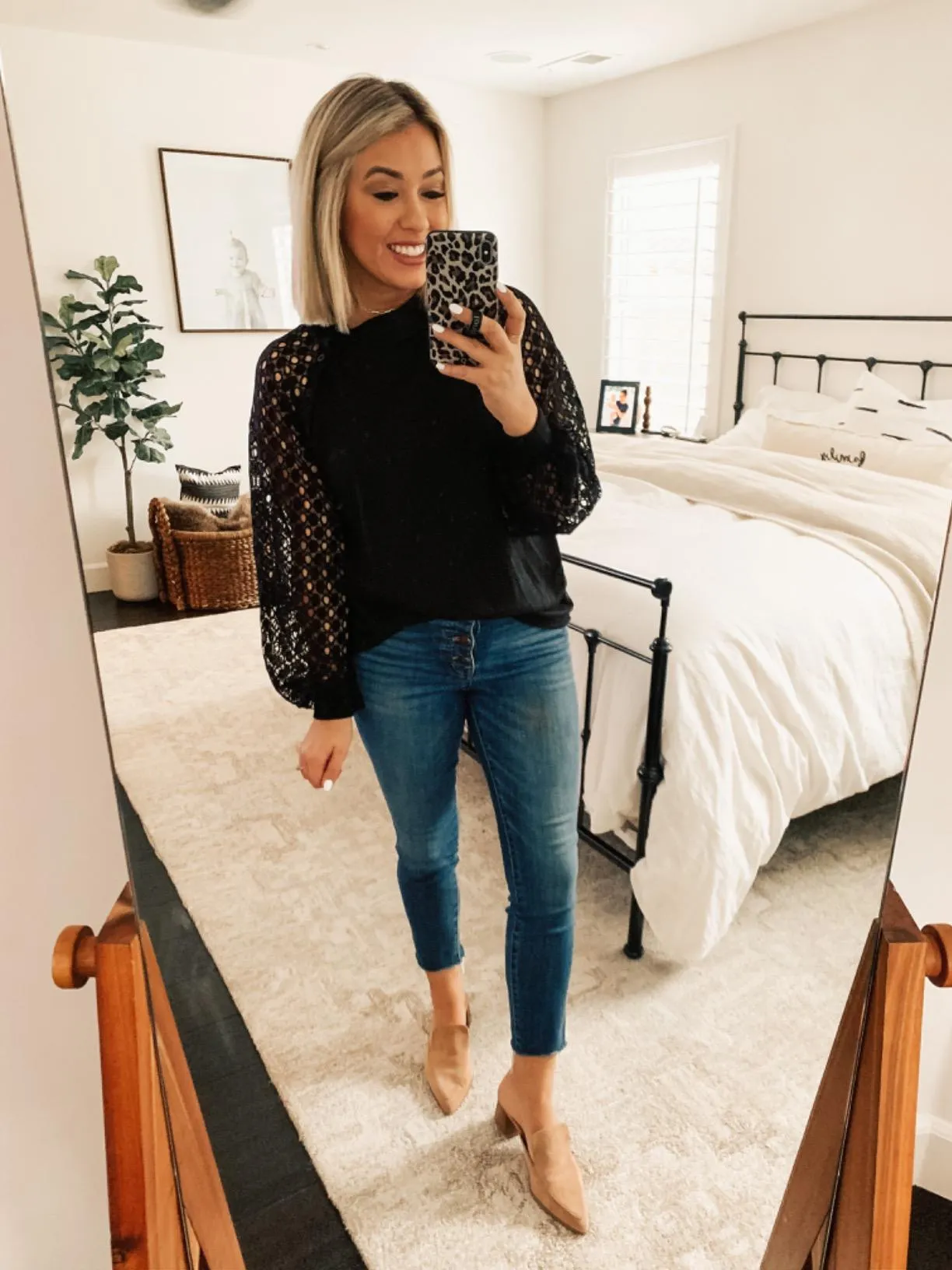 Army Green Women’s Long Sleeve Tops Lace Casual Loose Blouses T Shirts - MIHOLL