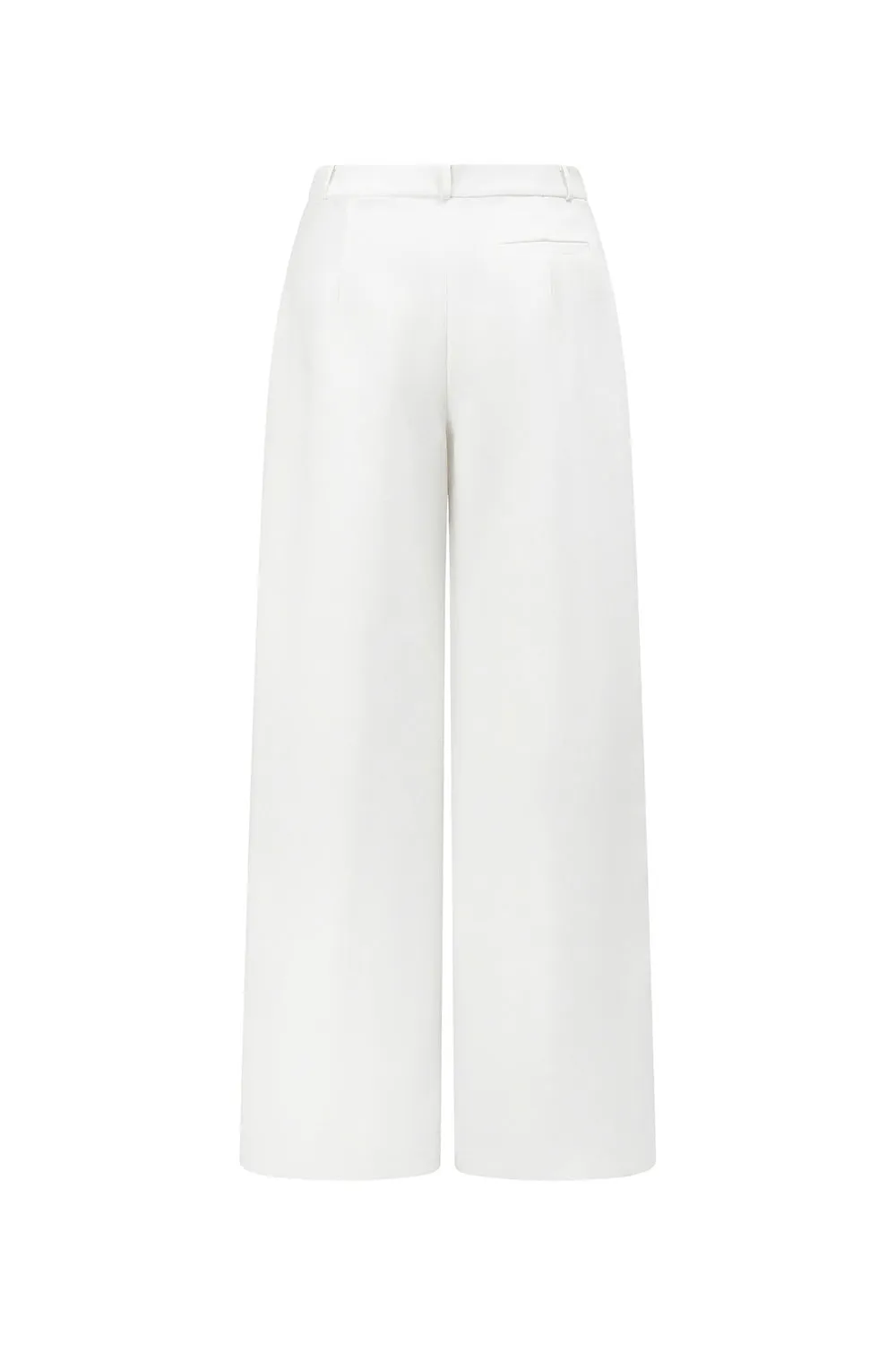 Asscher Straight Front Zipper Cotton Blend Ankle Length Pants