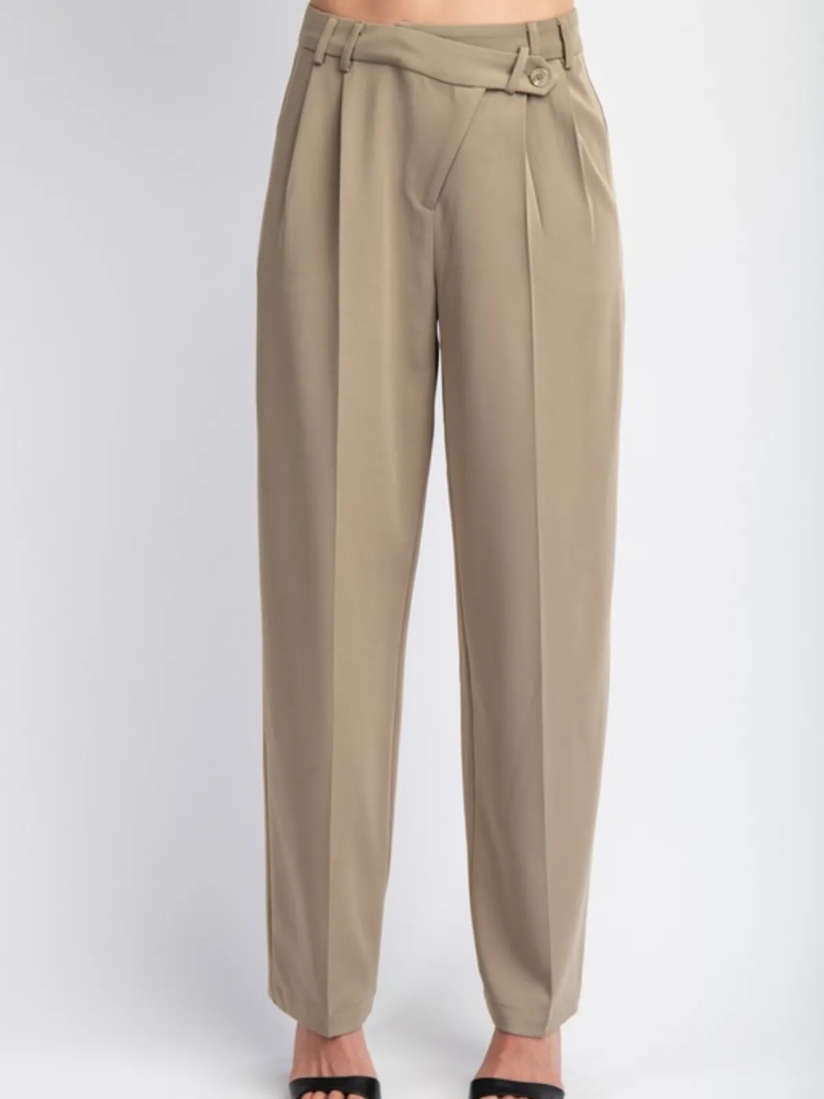 Asymmetric Wrap Front Pants