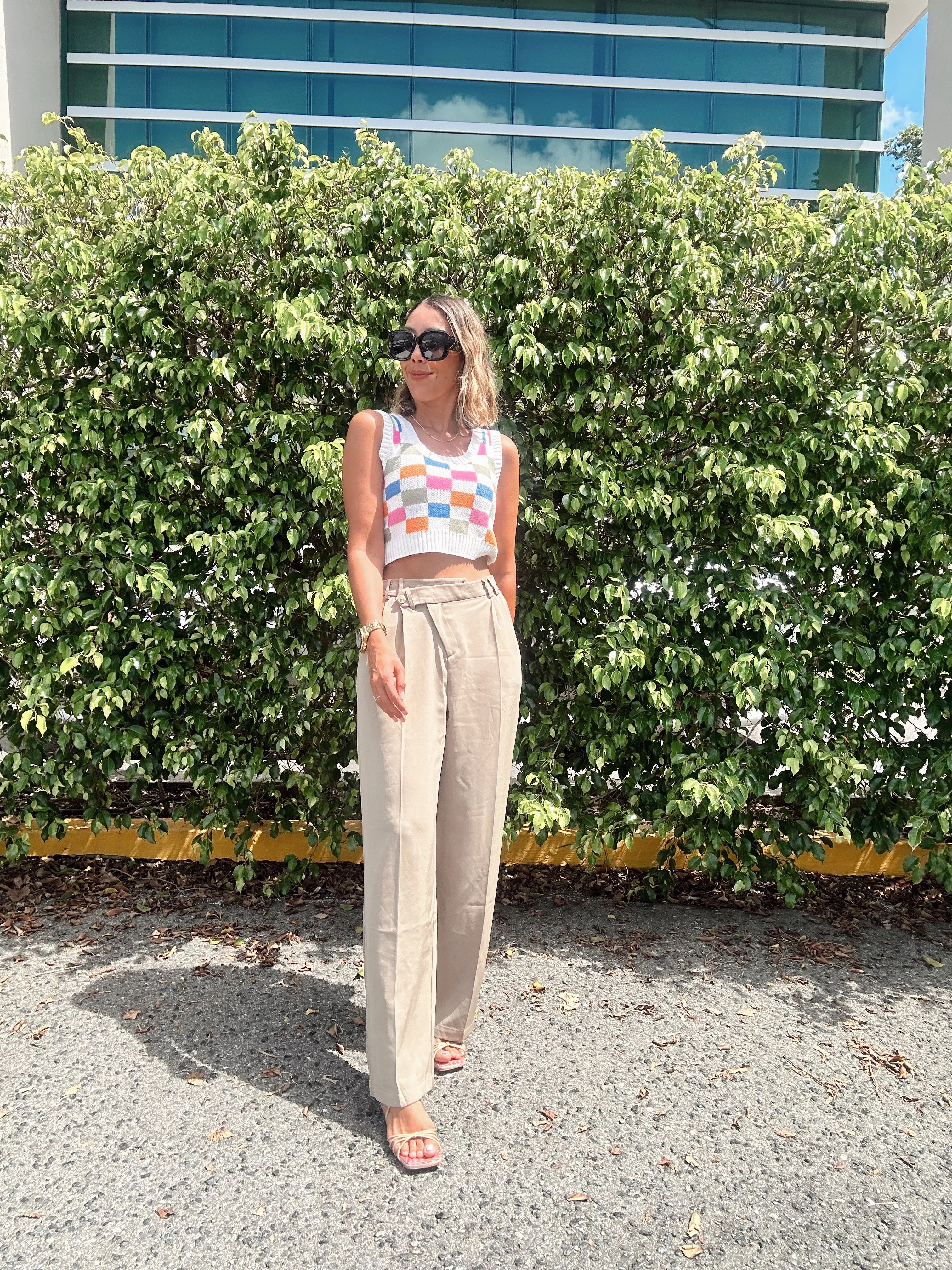 Asymmetric Wrap Front Pants