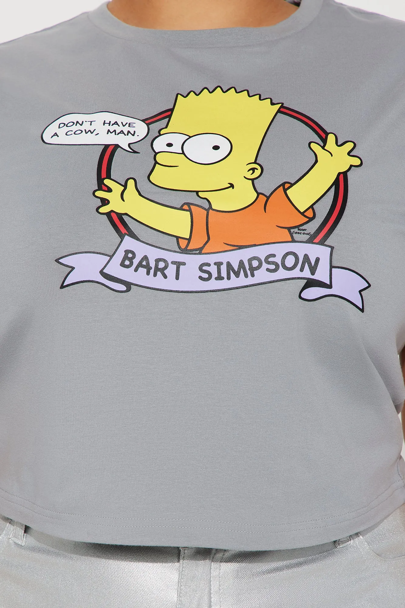 Bart Simpsons Fitted Tee - Grey