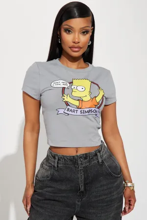 Bart Simpsons Fitted Tee - Grey