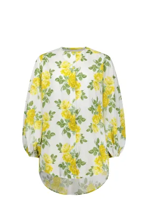 Beach Shirt Yellow Liberty Floral