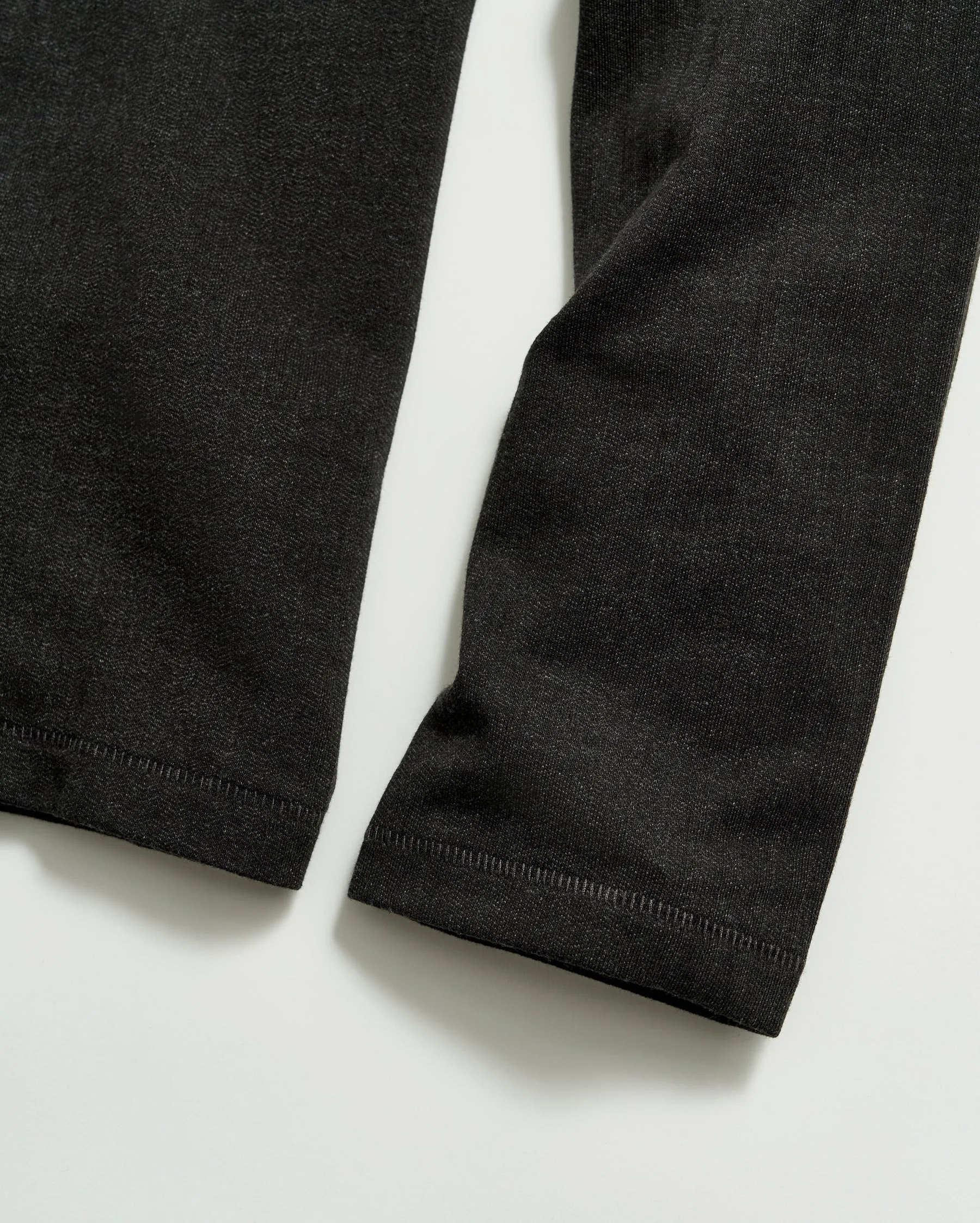 Billy Reid Long Sleeve Herringbone Polo - Black