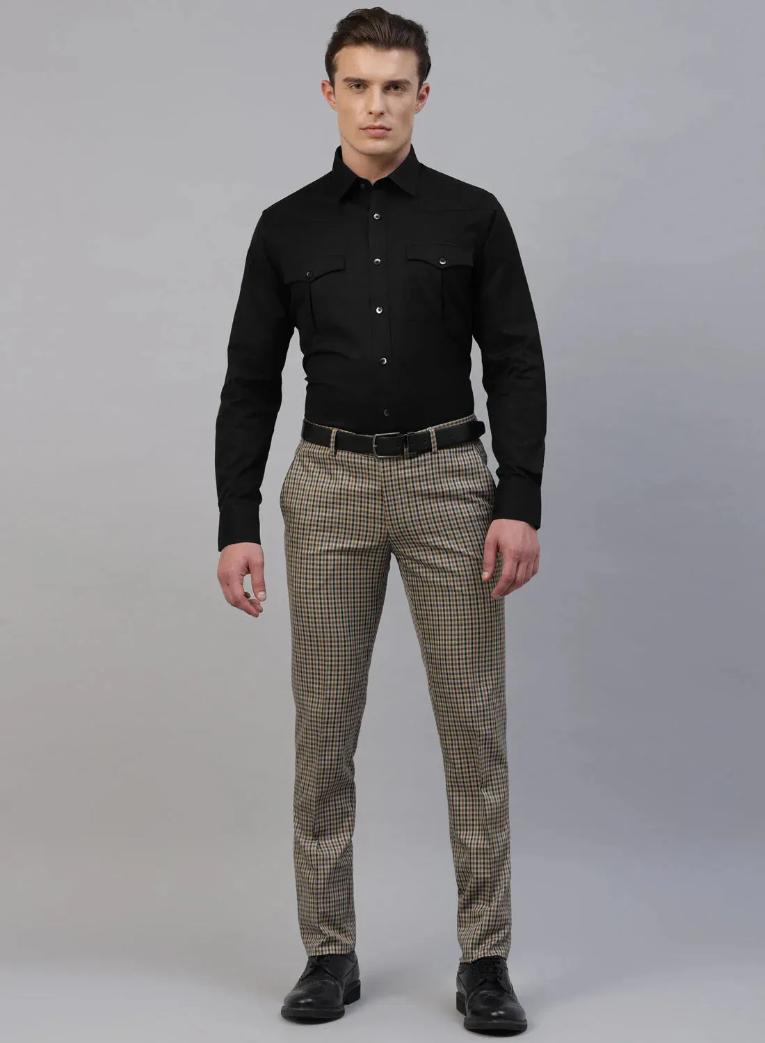 Black 100% Cotton Structured Designer Shirt