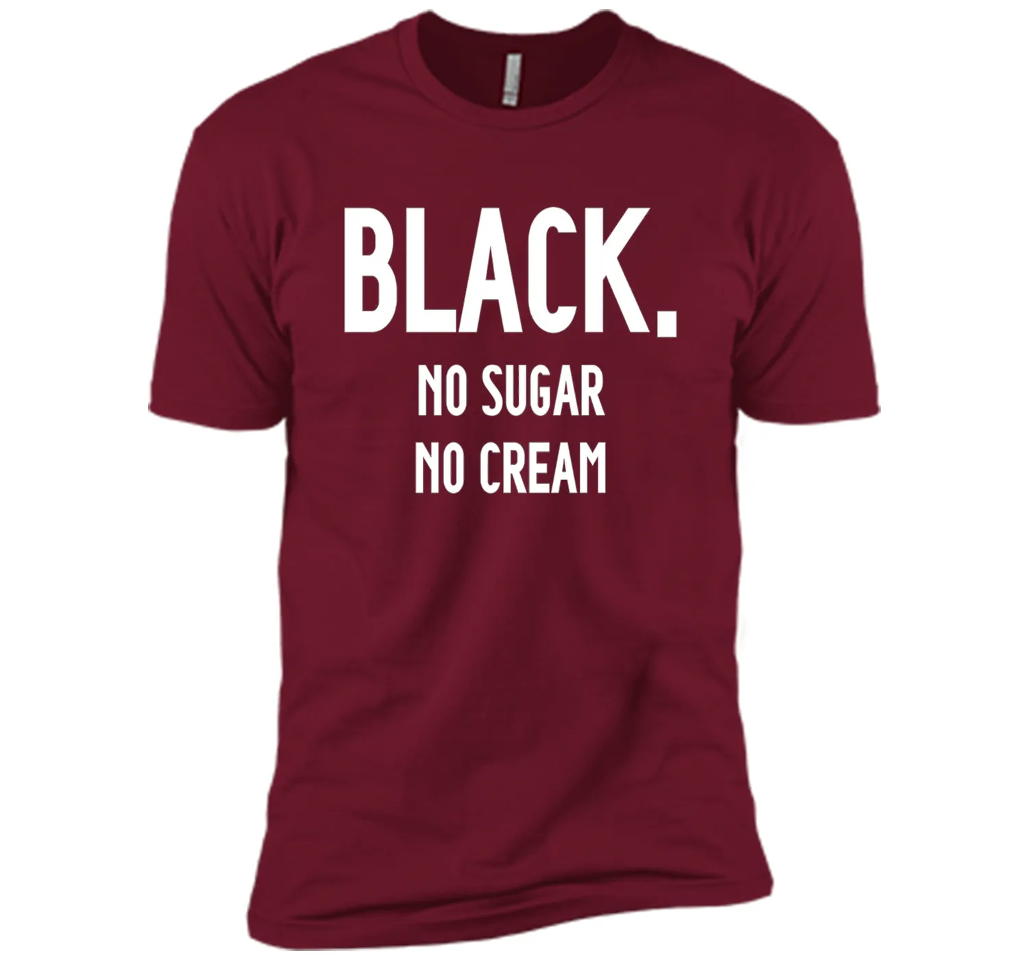 Black No Sugar No Cream Funny Coffee T-Shirt
