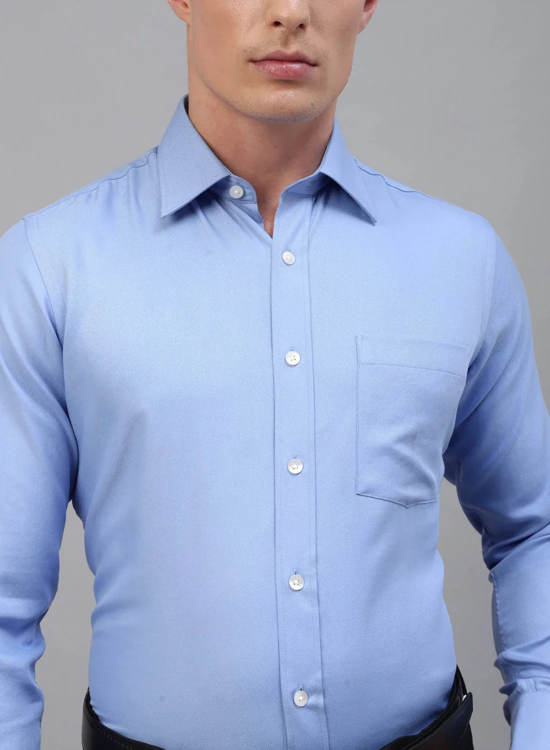 Blue Bamboo Rayon Full Sleeve Shirt