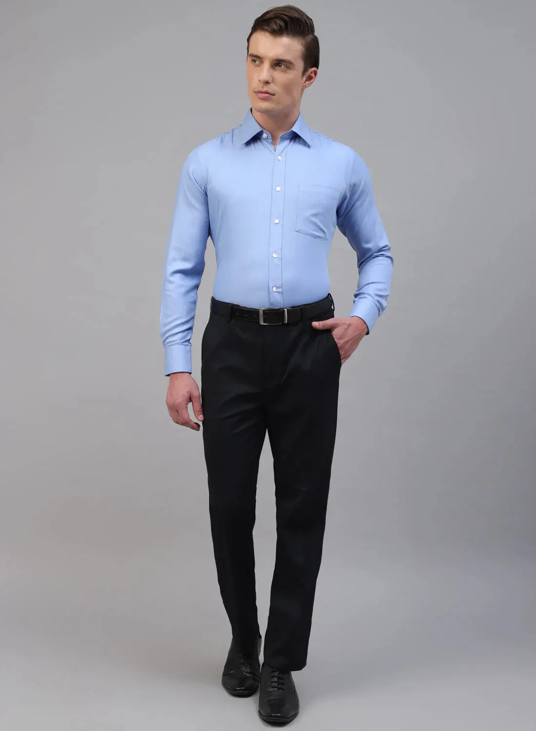 Blue Bamboo Rayon Full Sleeve Shirt
