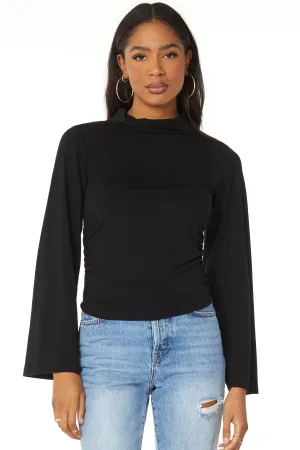 Bobi Bell Sleeve Mock Neck Shirt *FINAL SALE*